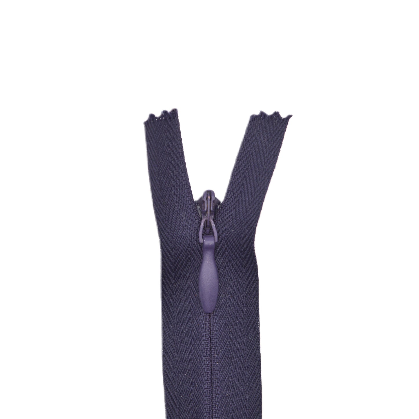 Fermeture invisible éclair zip à glissière non séparable 22 cm – Violet