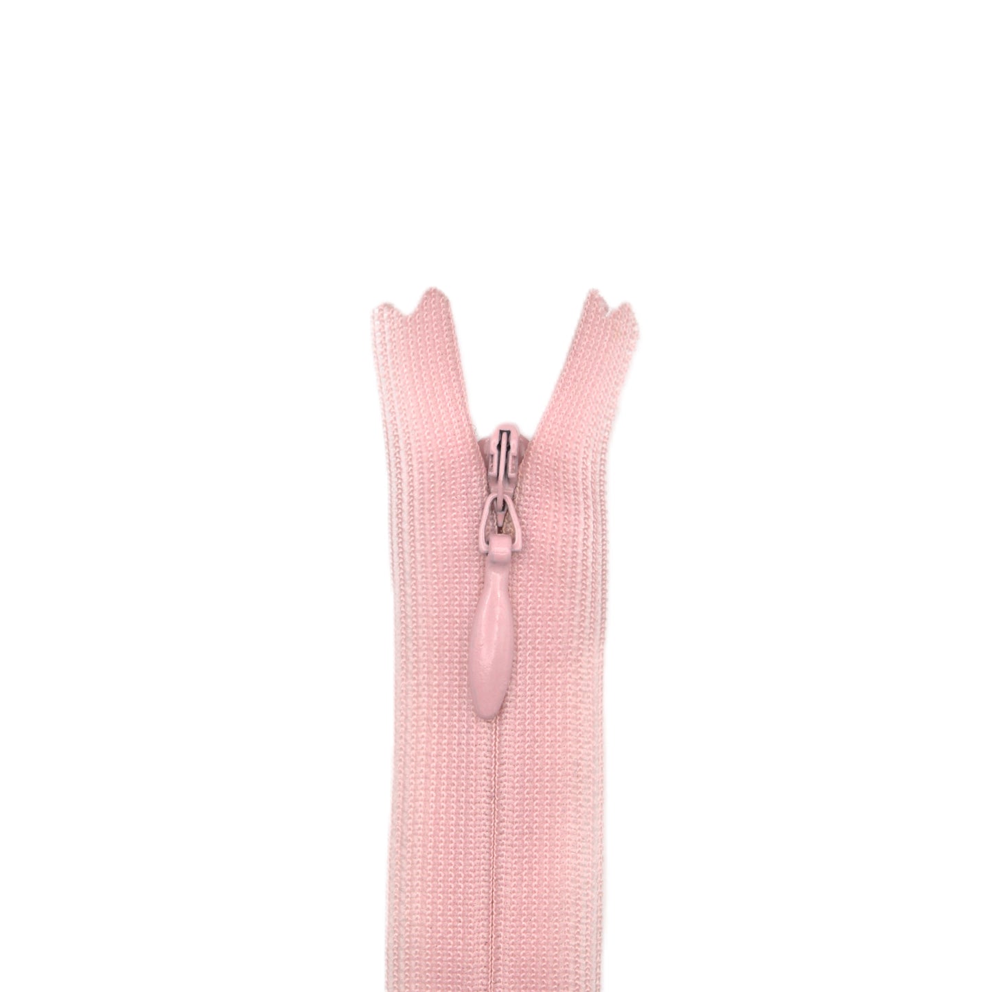 Fermeture invisible éclair zip à glissière non séparable 22 cm – Rose