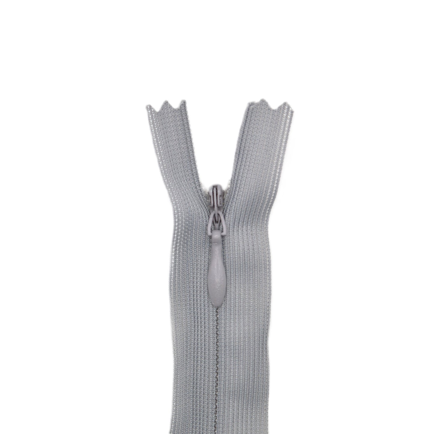 Fermeture invisible éclair zip à glissière non séparable 22 cm – Gris