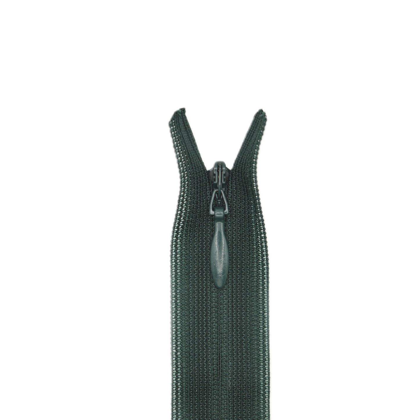 Fermeture invisible éclair zip à glissière non séparable 22 cm – Vert