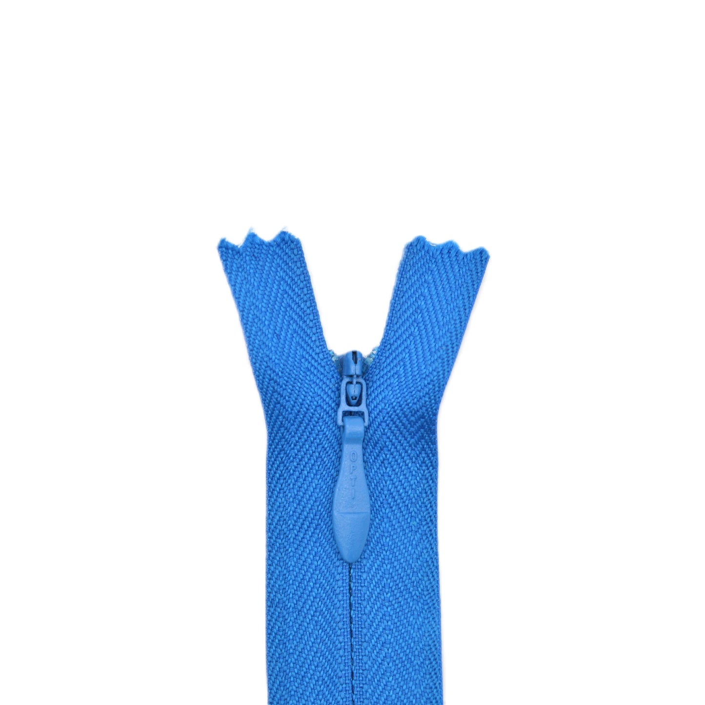 Fermeture invisible éclair zip à glissière non séparable 22 cm – Bleu