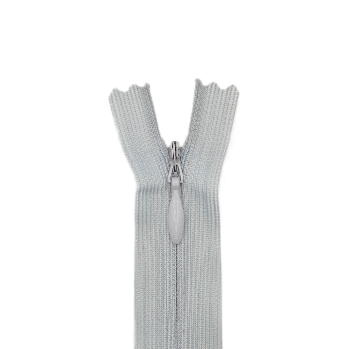 Fermeture invisible éclair zip à glissière non séparable 20 cm – Gris