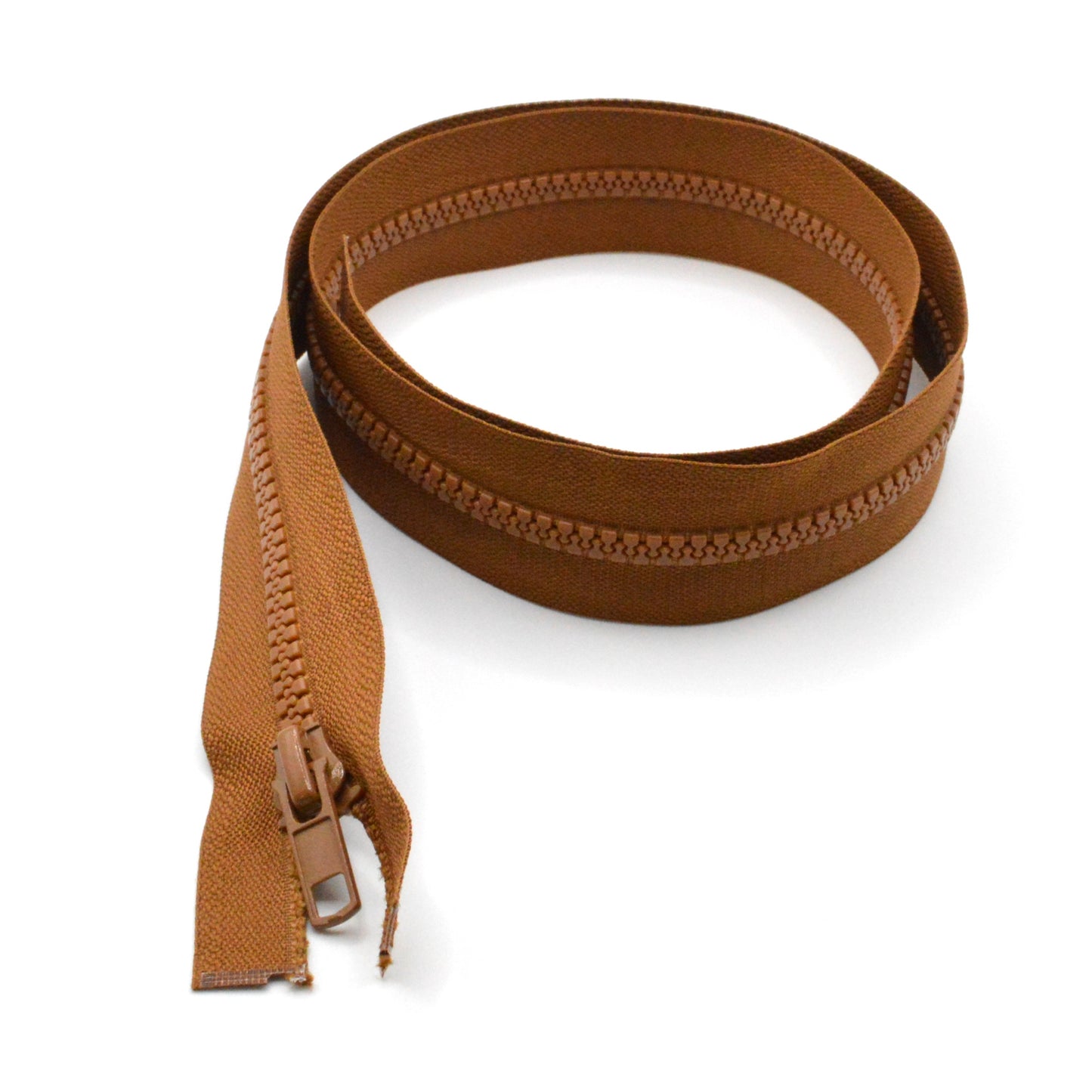 Fermeture éclair zip à glissière séparable injectée 80cm (maille 5 mm / N°5) - Marron
