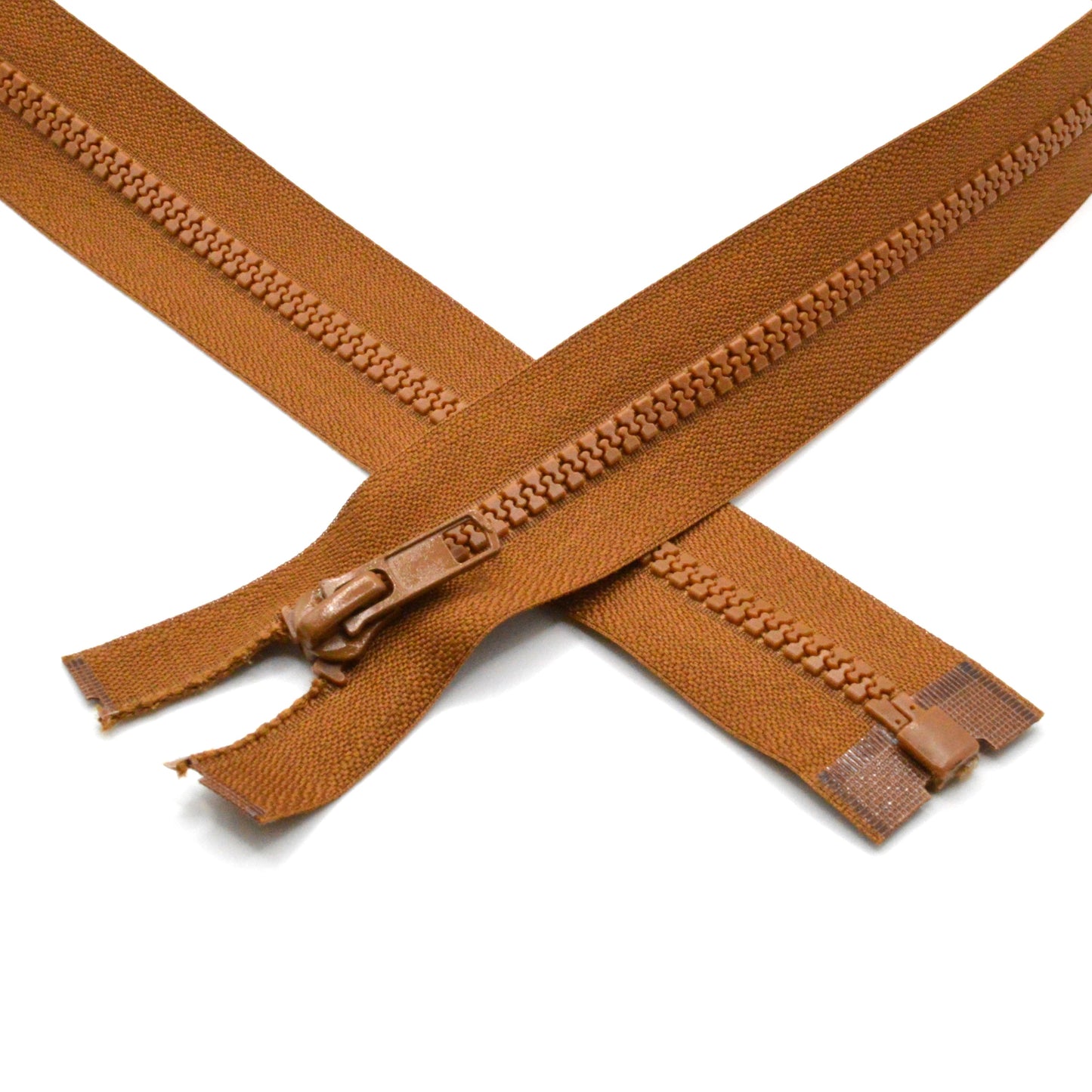 Fermeture éclair zip à glissière séparable injectée 80cm (maille 5 mm / N°5) - Marron