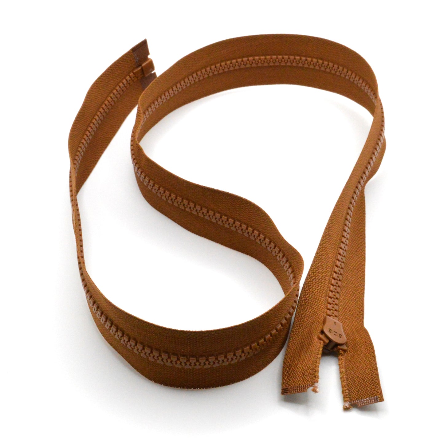 Fermeture éclair zip à glissière séparable injectée 80cm (maille 5 mm / N°5) - Marron
