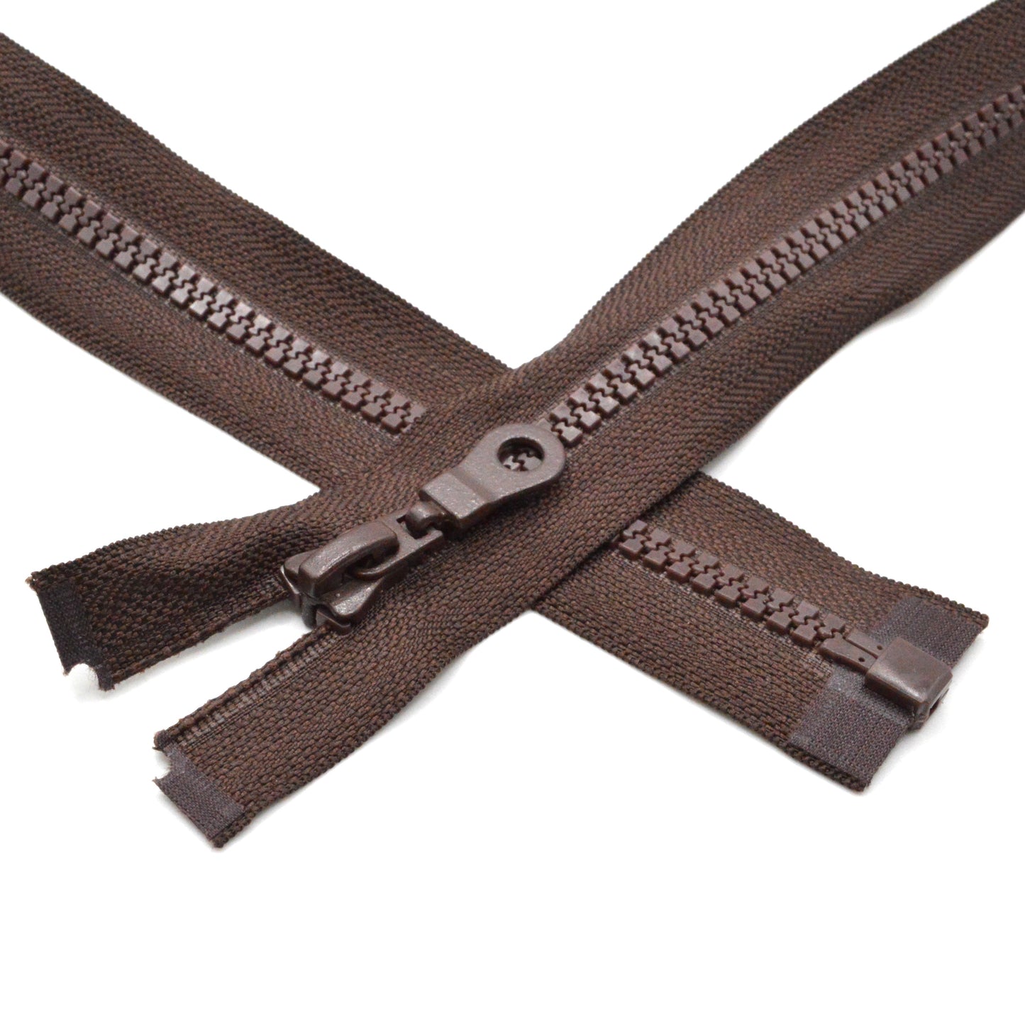 Fermeture éclair zip à glissière séparable injectée 80cm (maille 5 mm / N°5) - Marron Chocolat