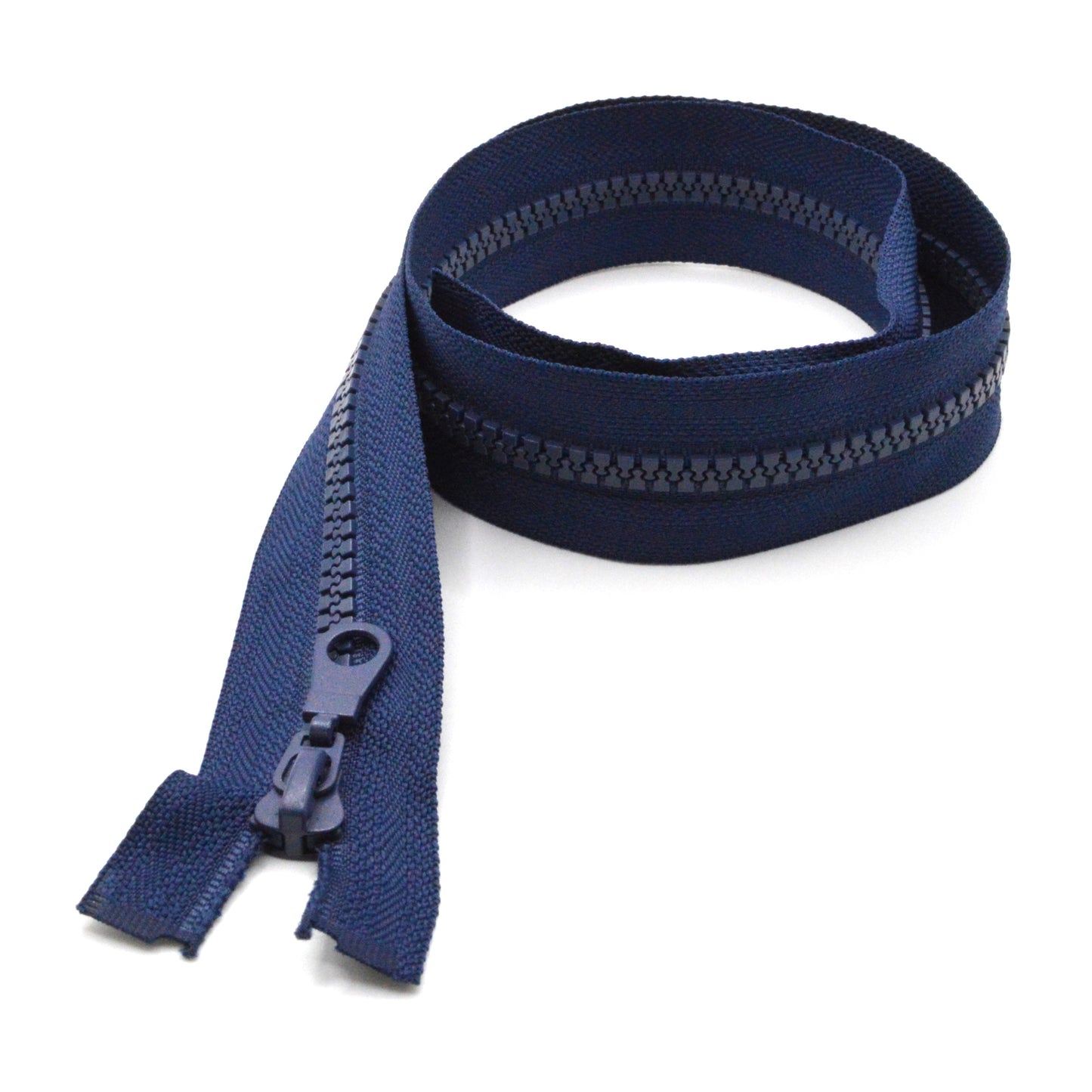 Fermeture éclair zip à glissière séparable injectée 65cm (maille 5 mm / N°5) - Bleu Marine