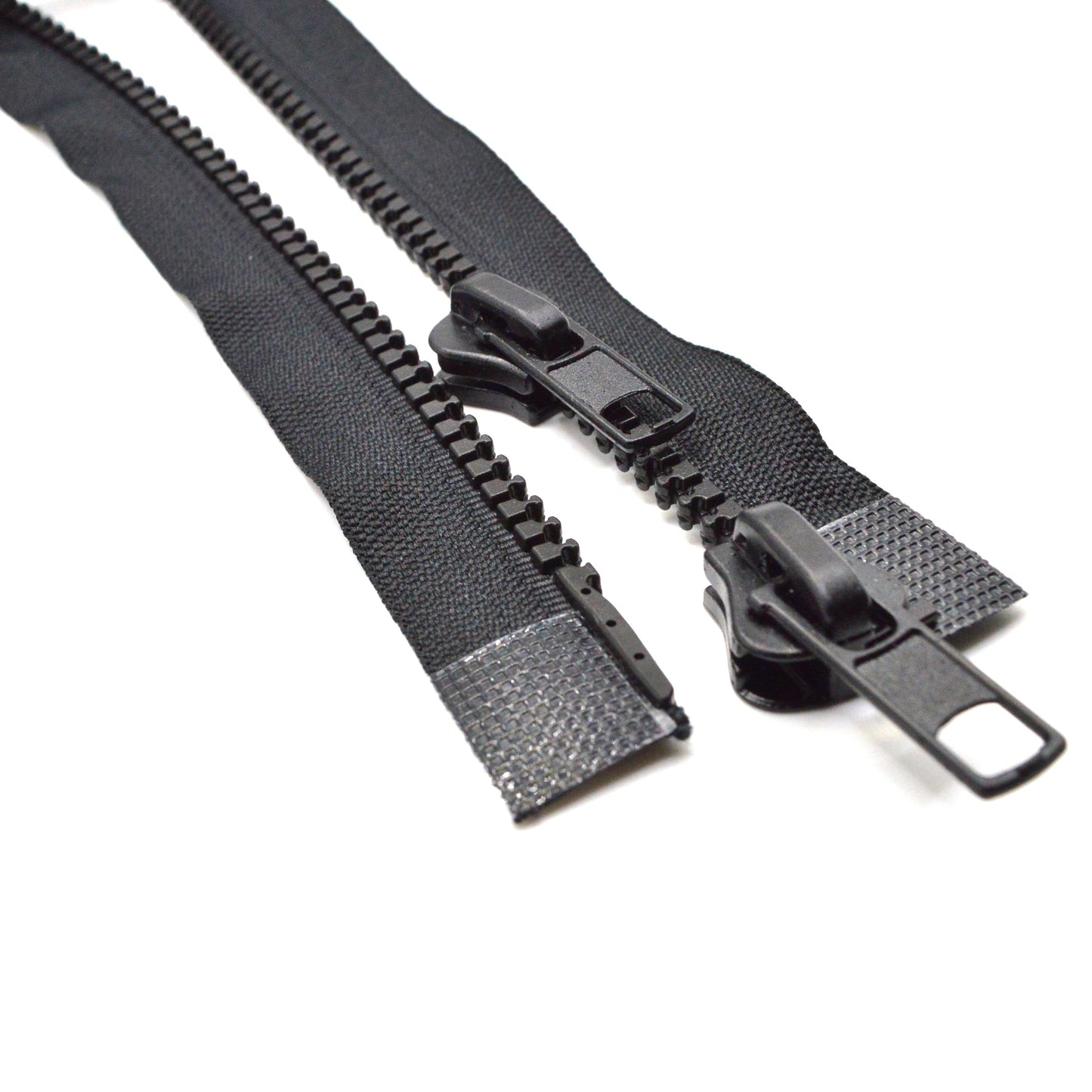 Fermeture éclair zip double curseur injectée 80 cm (maille 7 mm / N°7) - Noir