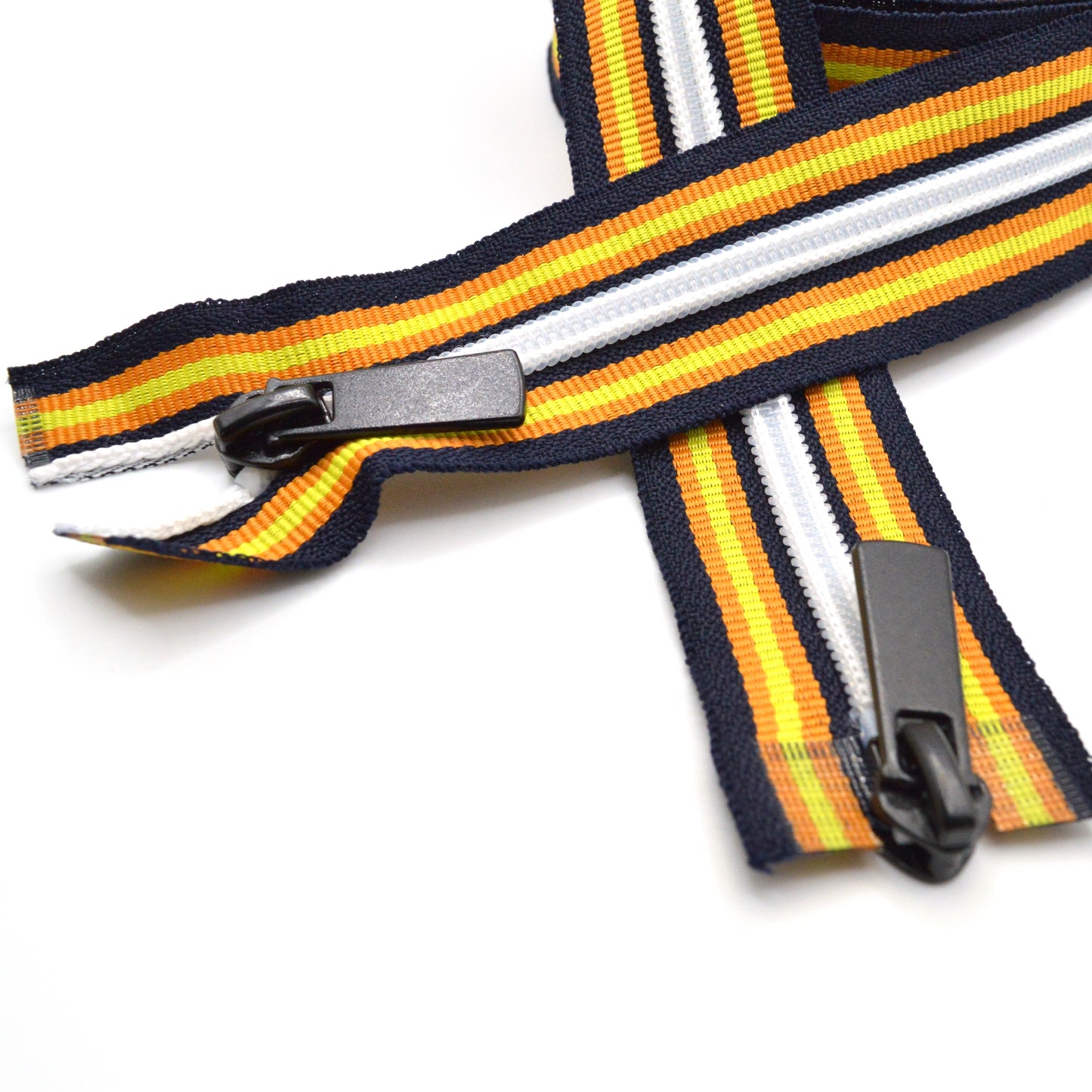 Fermeture type Kway double curseur (Longueur ajustable) 110 cm (maille 7 mm / N°7)