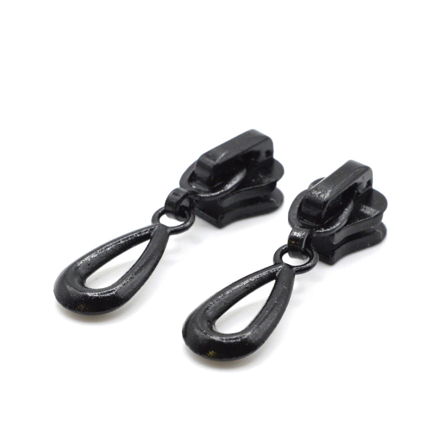 Lot de 2 Curseurs / Tirettes Décoratif pour fermeture injectée (maille 5 mm) - Noir, Rose, Or, Bronze, Argent Foncé et Clair