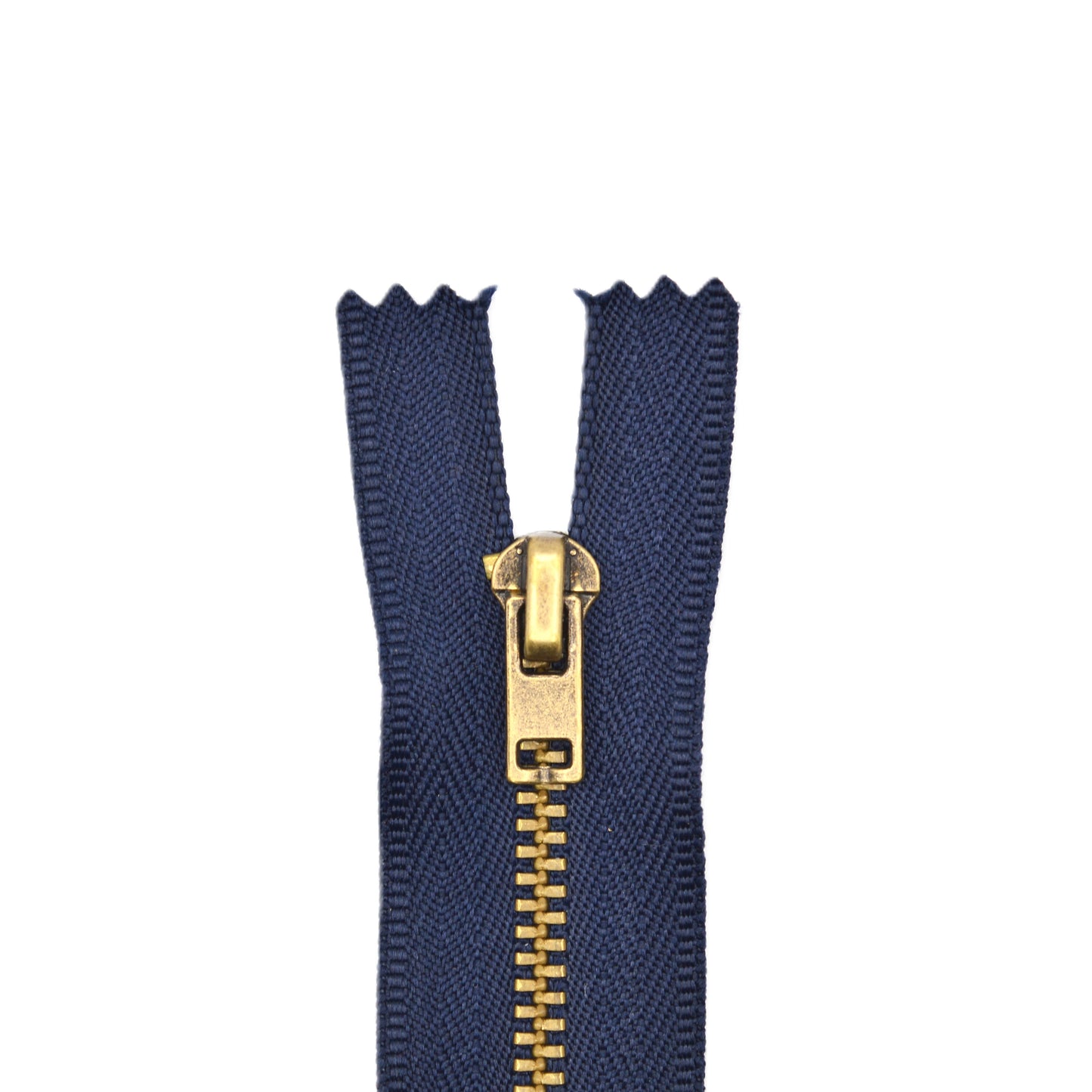 Fermeture éclair zip à glissière non séparable métal 18 cm (maille 4,50 mm / N°4,5) - Bleu