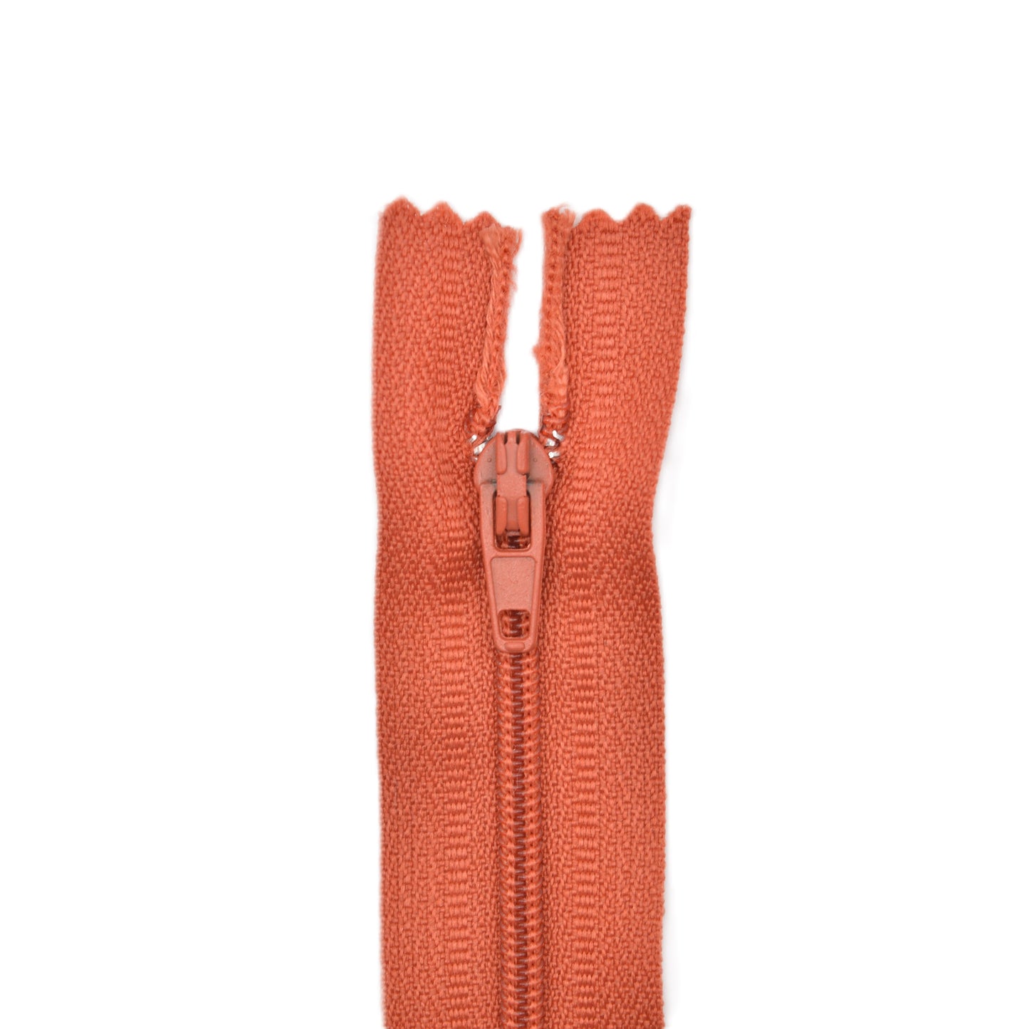 Fermeture éclair zip à glissière non séparable nylon 20 cm (maille 3 mm / N°3) – Orange