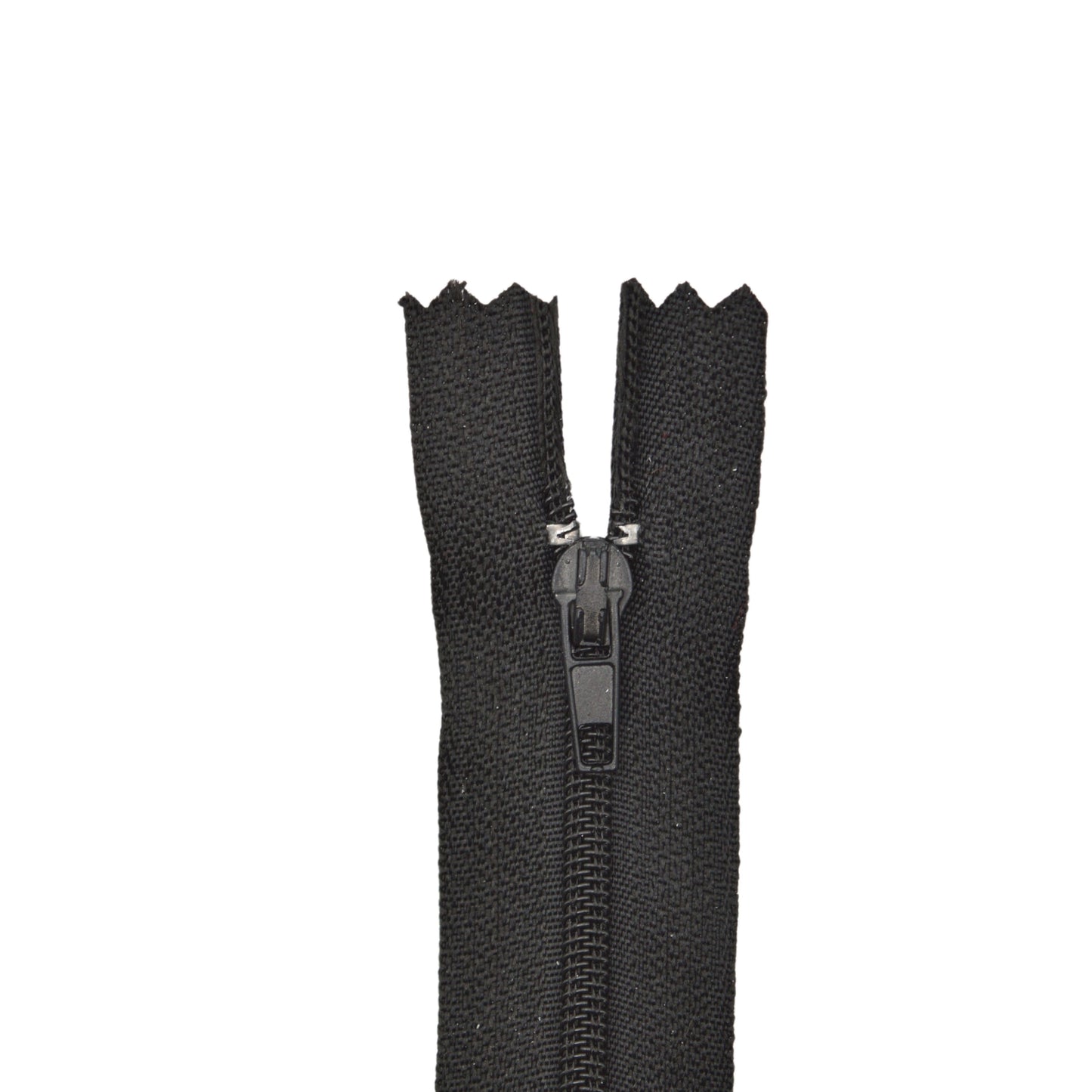 Fermeture éclair zip à glissière non séparable nylon 20 cm (maille 3 mm / N°3) – Noir