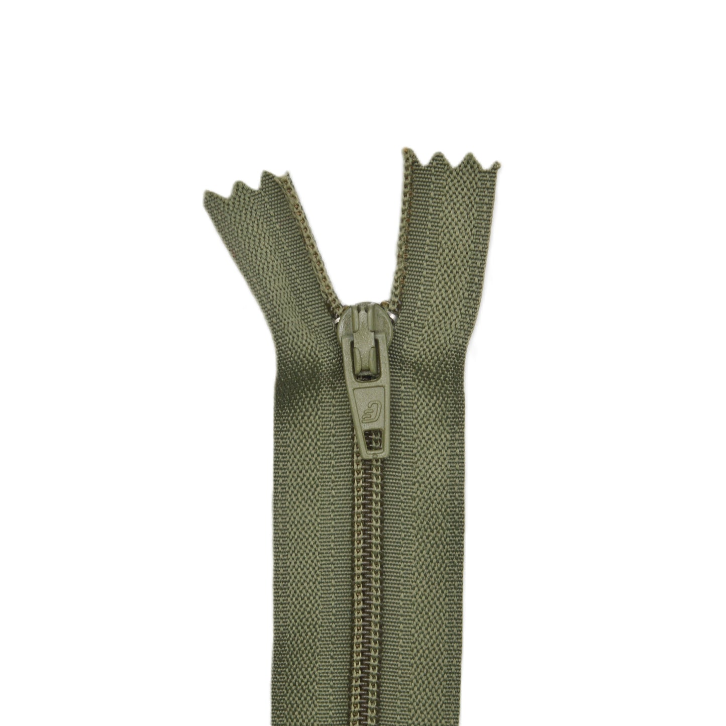 Fermeture éclair zip à glissière non séparable nylon 18 cm (maille 3 mm / N°3) – Vert