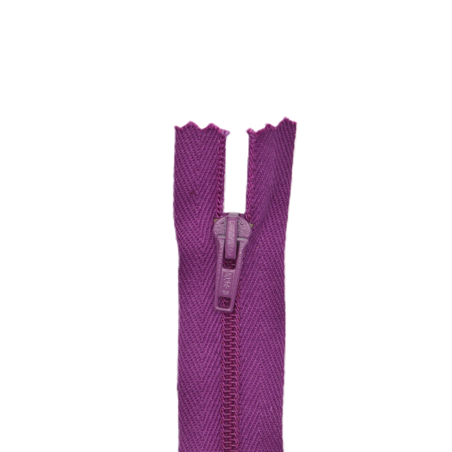 Fermeture éclair zip à glissière non séparable nylon 18 cm (maille 3 mm / N°3) – Violet