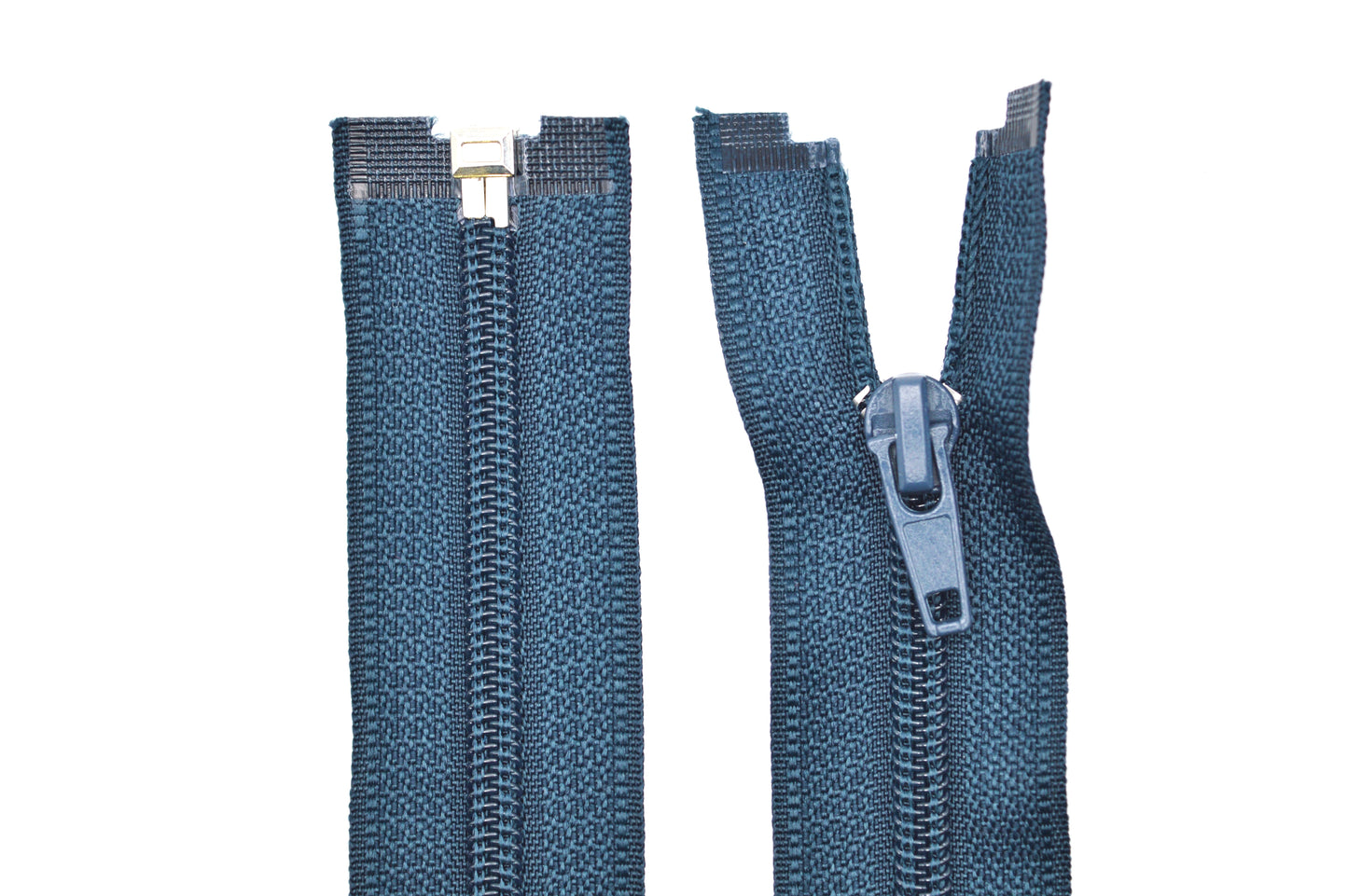Fermeture éclair zip à glissière séparable spirale 80 cm (maille 6 mm / N°6) - Bleu