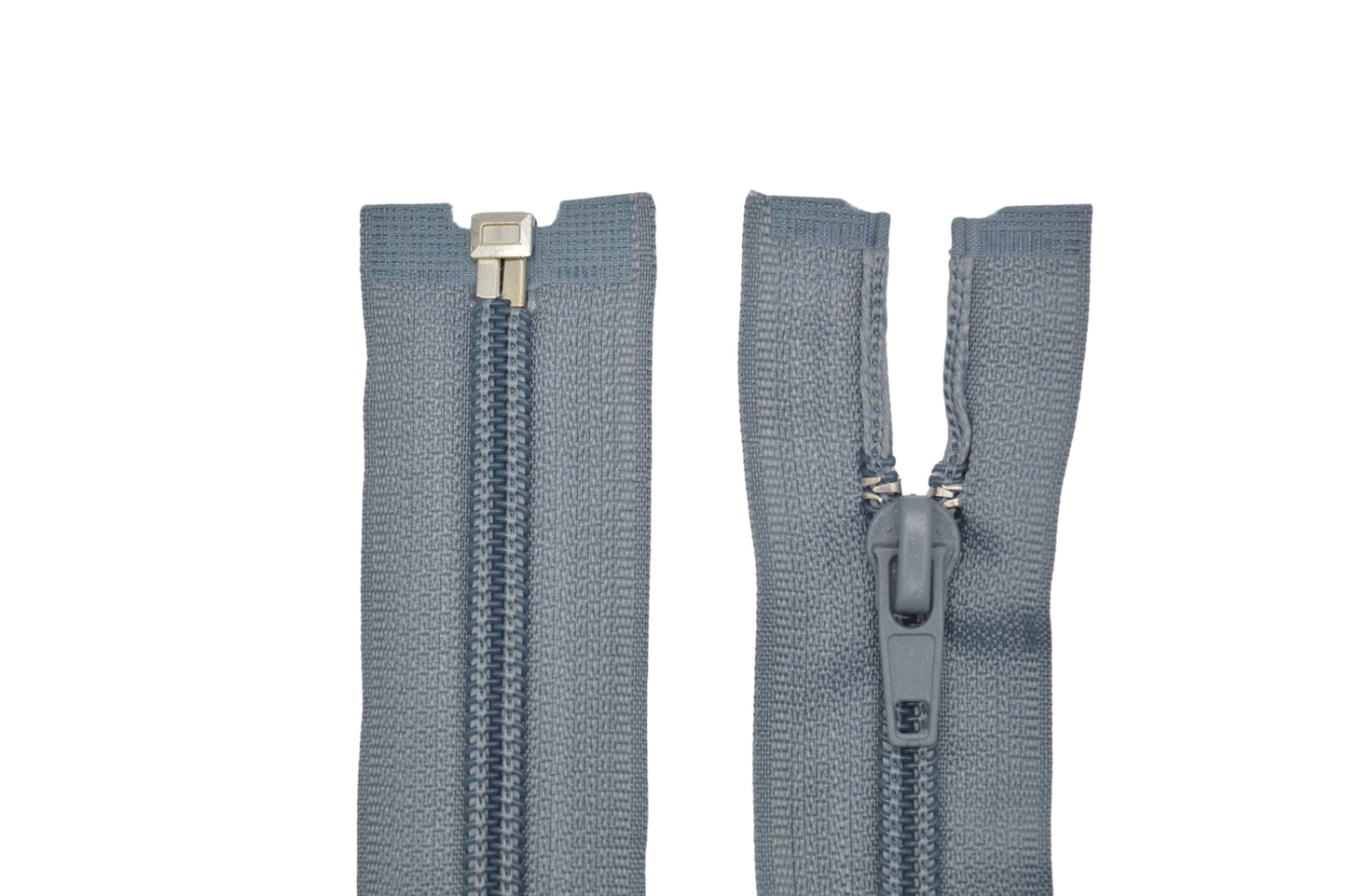 Fermeture éclair zip à glissière séparable spirale 80 cm (maille 7 mm / N°7) - Gris