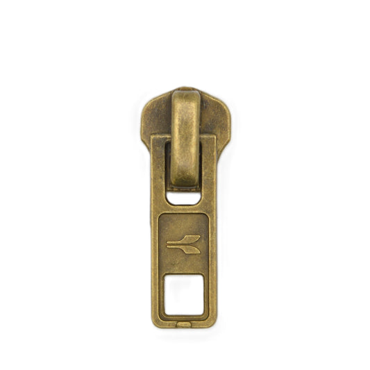 Curseur / Tirette pour fermeture métal (maille 8 mm) - Doré