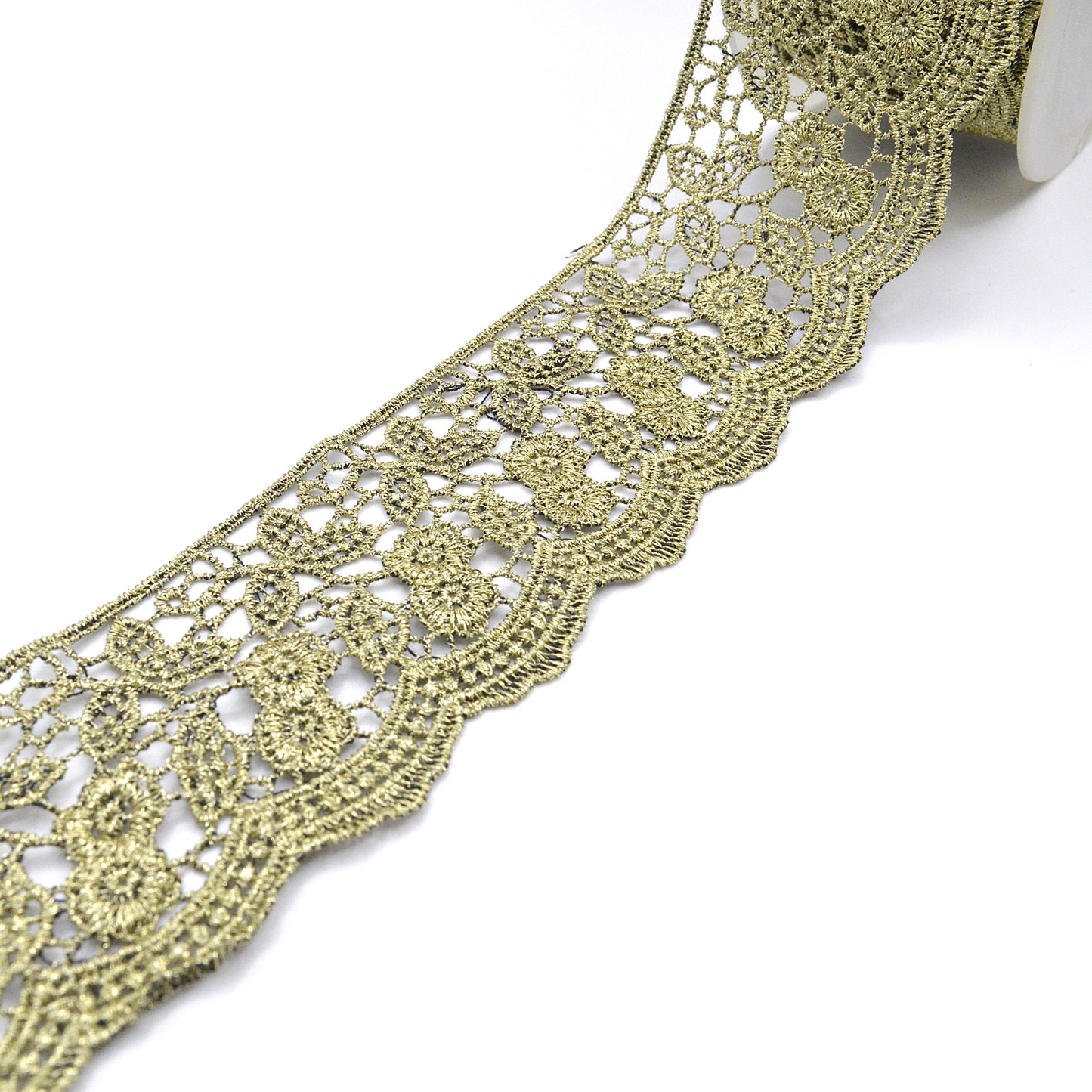 Dentelle lurex métalisée OR (vendu au mètre) - Largeur 50mm (5cm)