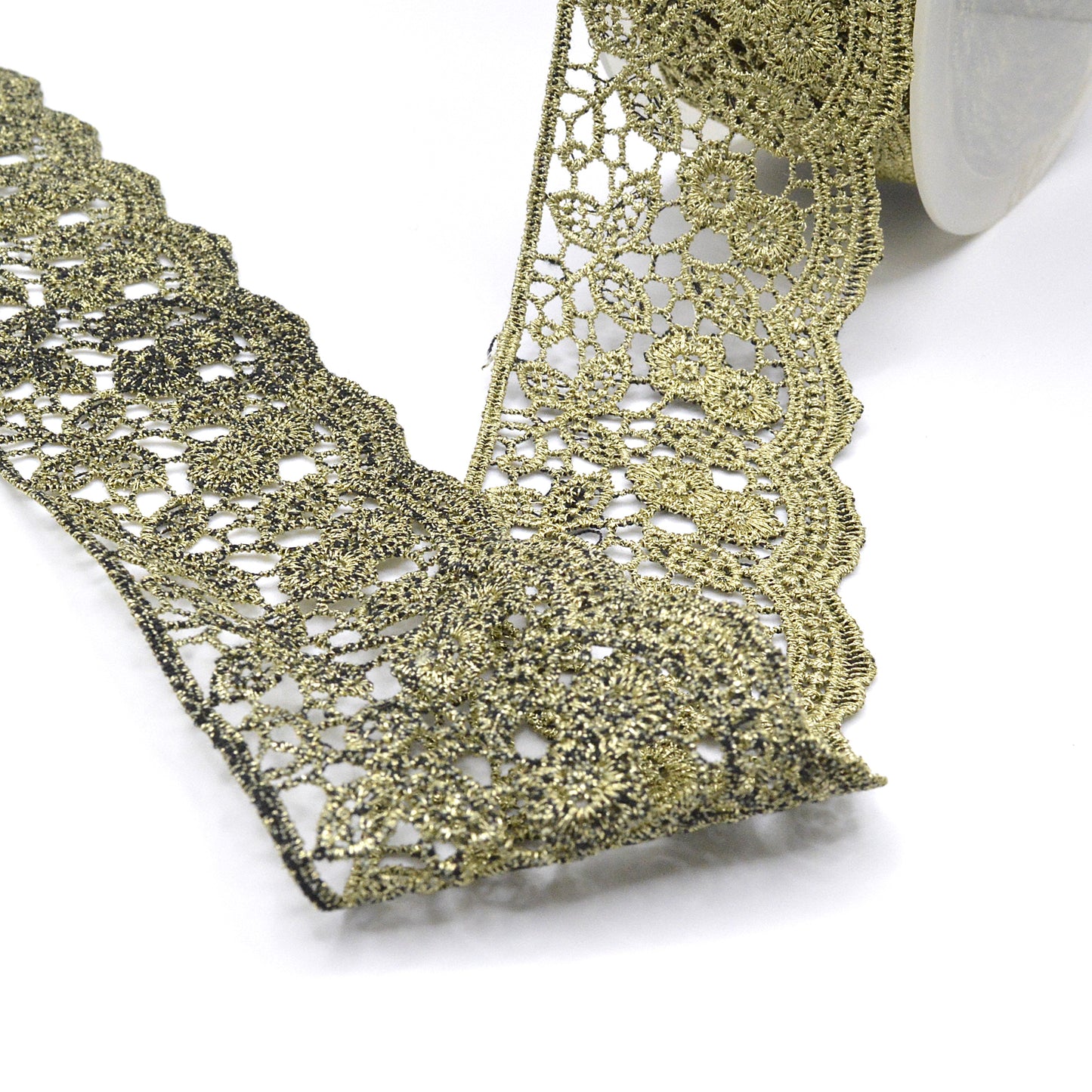 Dentelle lurex métalisée OR (vendu au mètre) - Largeur 50mm (5cm)