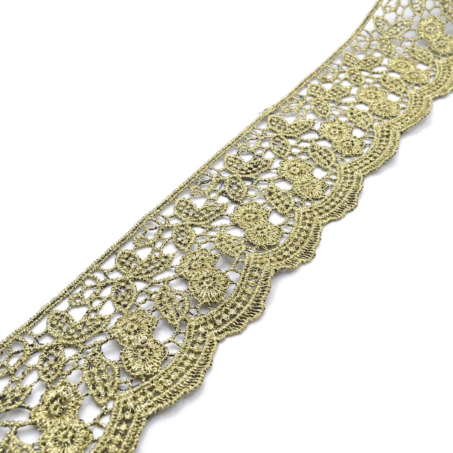 Dentelle lurex métalisée OR (vendu au mètre) - Largeur 50mm (5cm)