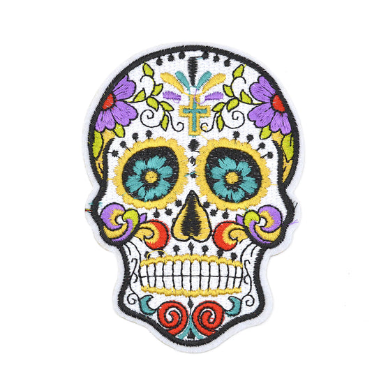 Patch / Ecusson Día de los Muertos Calavera Crâne - Thermocollant