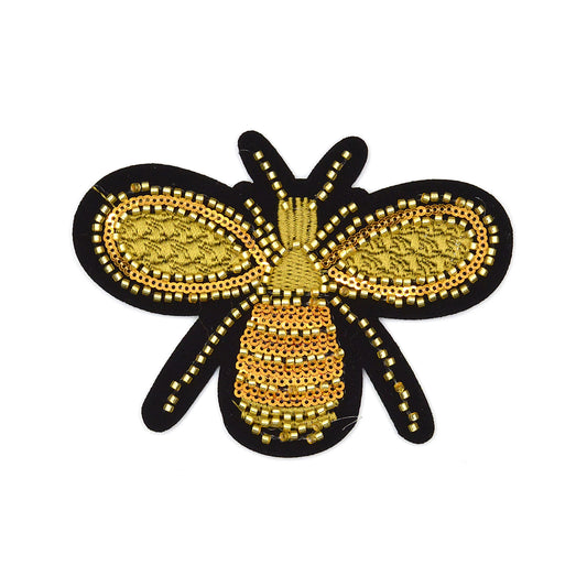 Patch / Ecusson Abeille Perle - Thermocollant