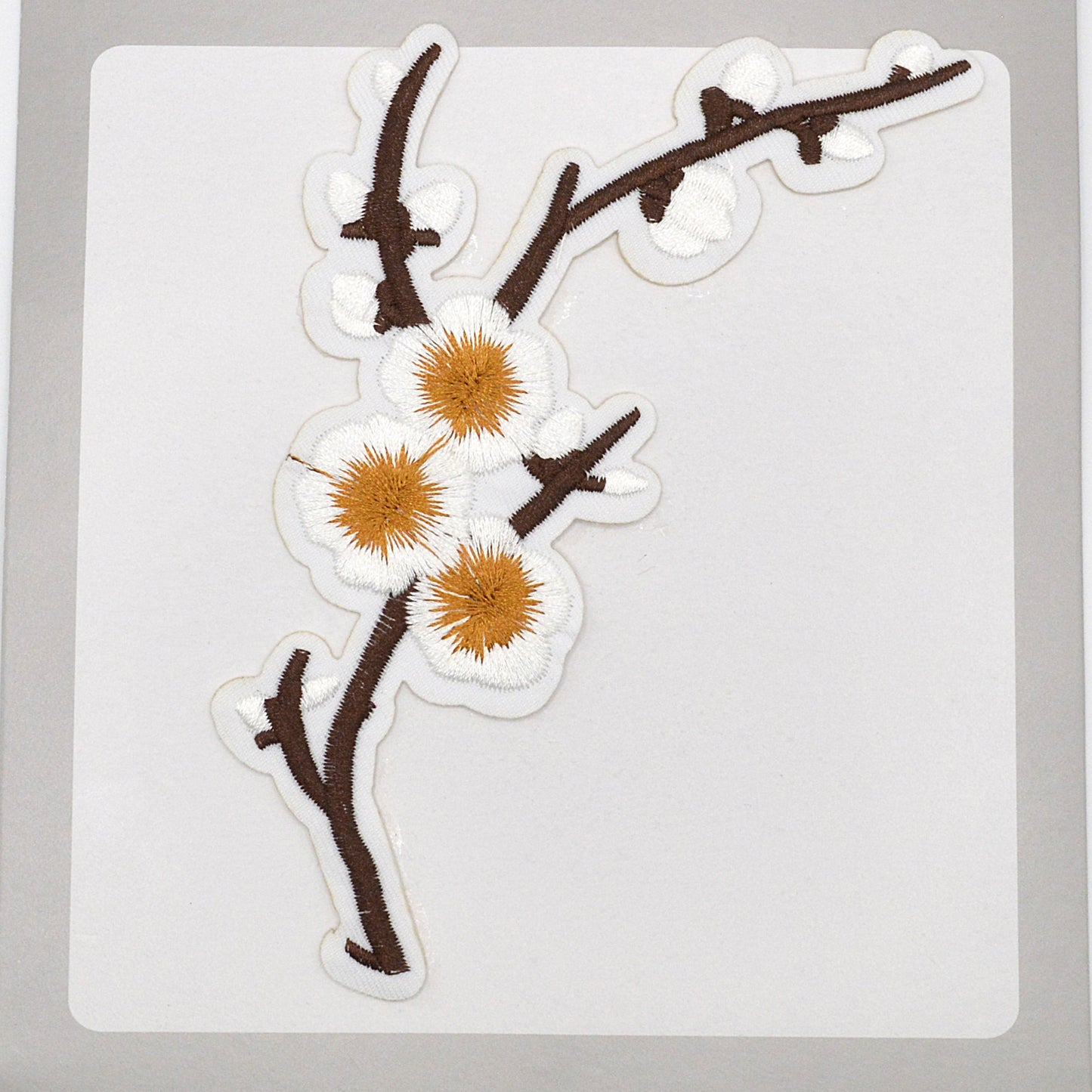 Patch / Ecusson Fleur Blanche - Thermocollant