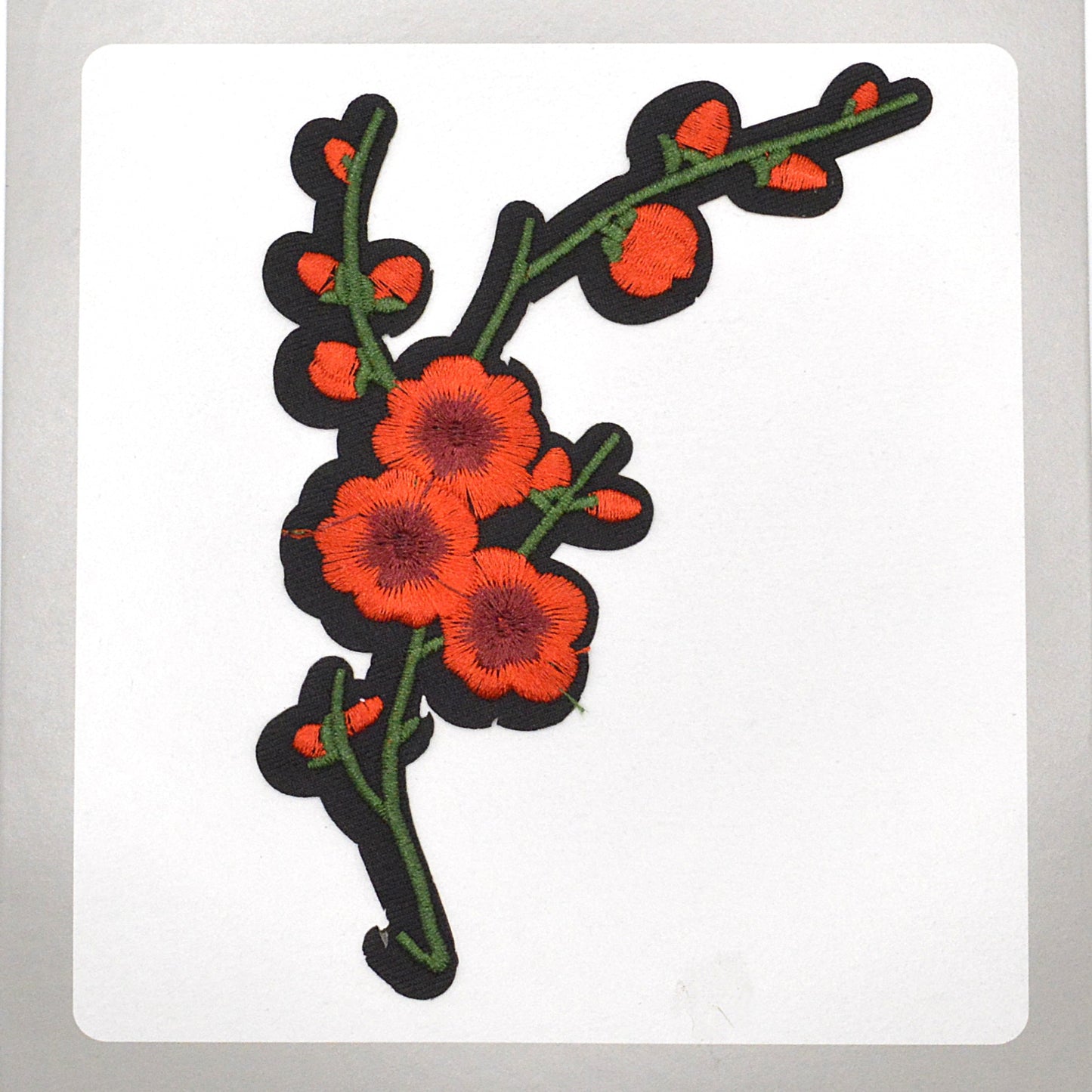 Patch / Ecusson Fleur Rouge - Thermocollant
