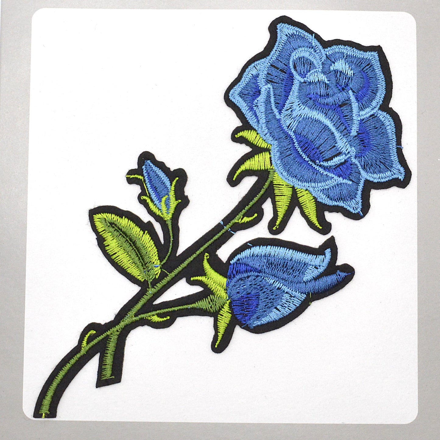 Patch / Ecusson Rose Bleu - Thermocollant