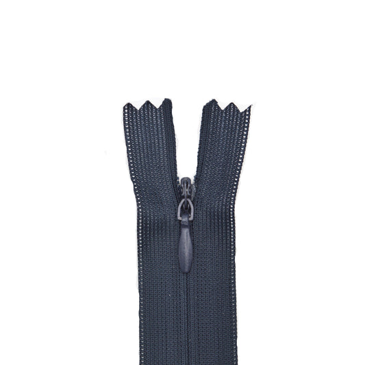 Fermeture invisible éclair zip à glissière non séparable 22 cm – Bleu marine