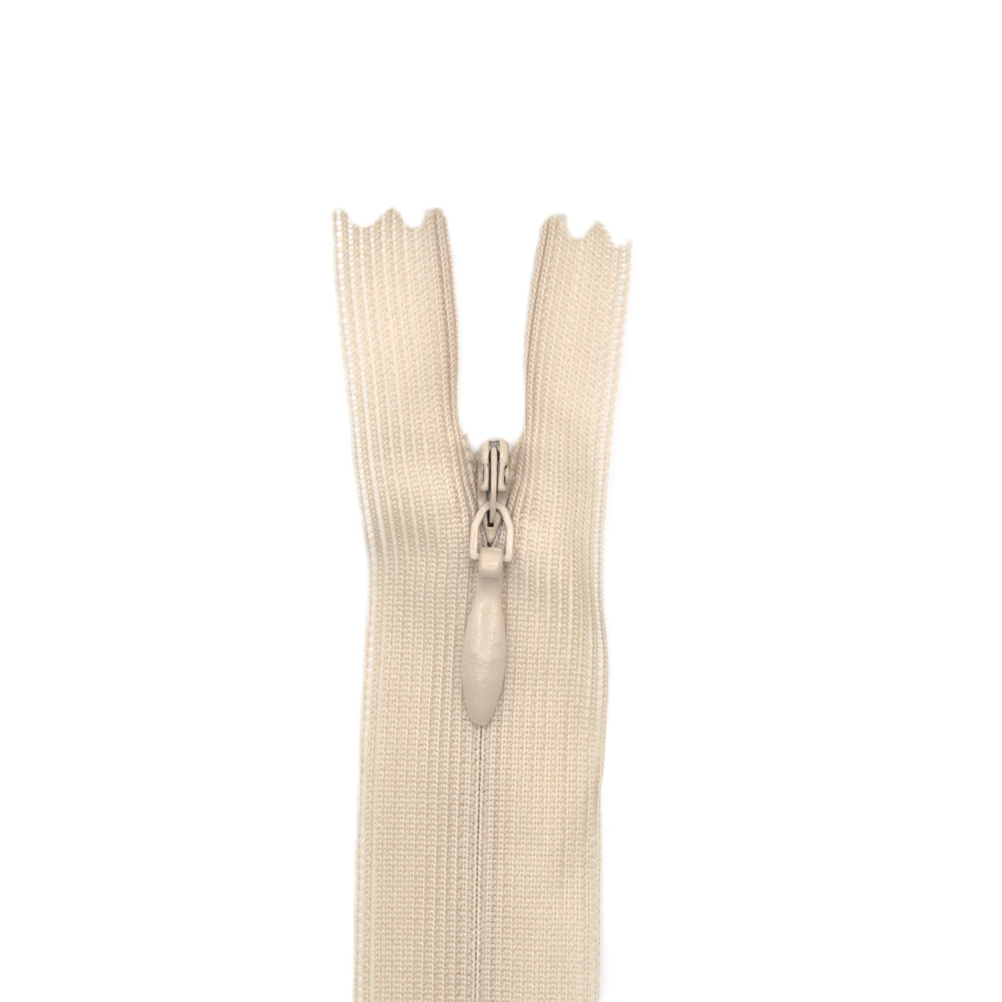 Fermeture invisible éclair zip à glissière non séparable 22 cm – Beige