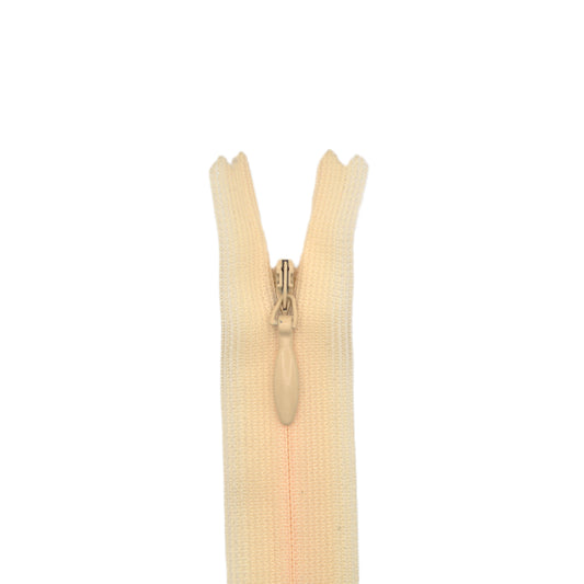 Fermeture invisible éclair zip à glissière non séparable 22 cm – Orange clair