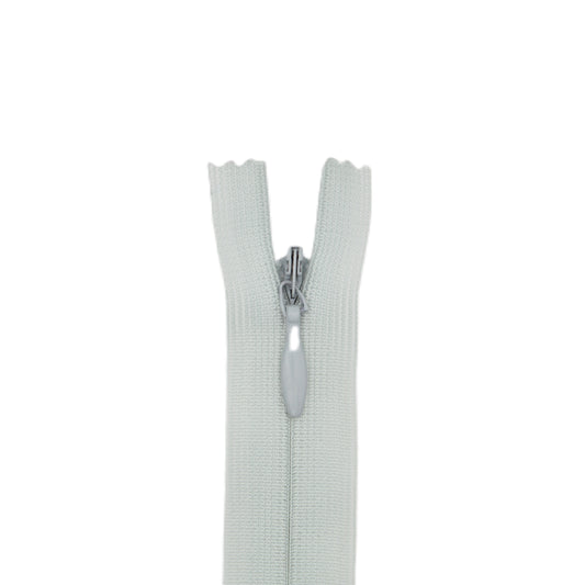 Fermeture invisible éclair zip à glissière non séparable 20 cm – Gris