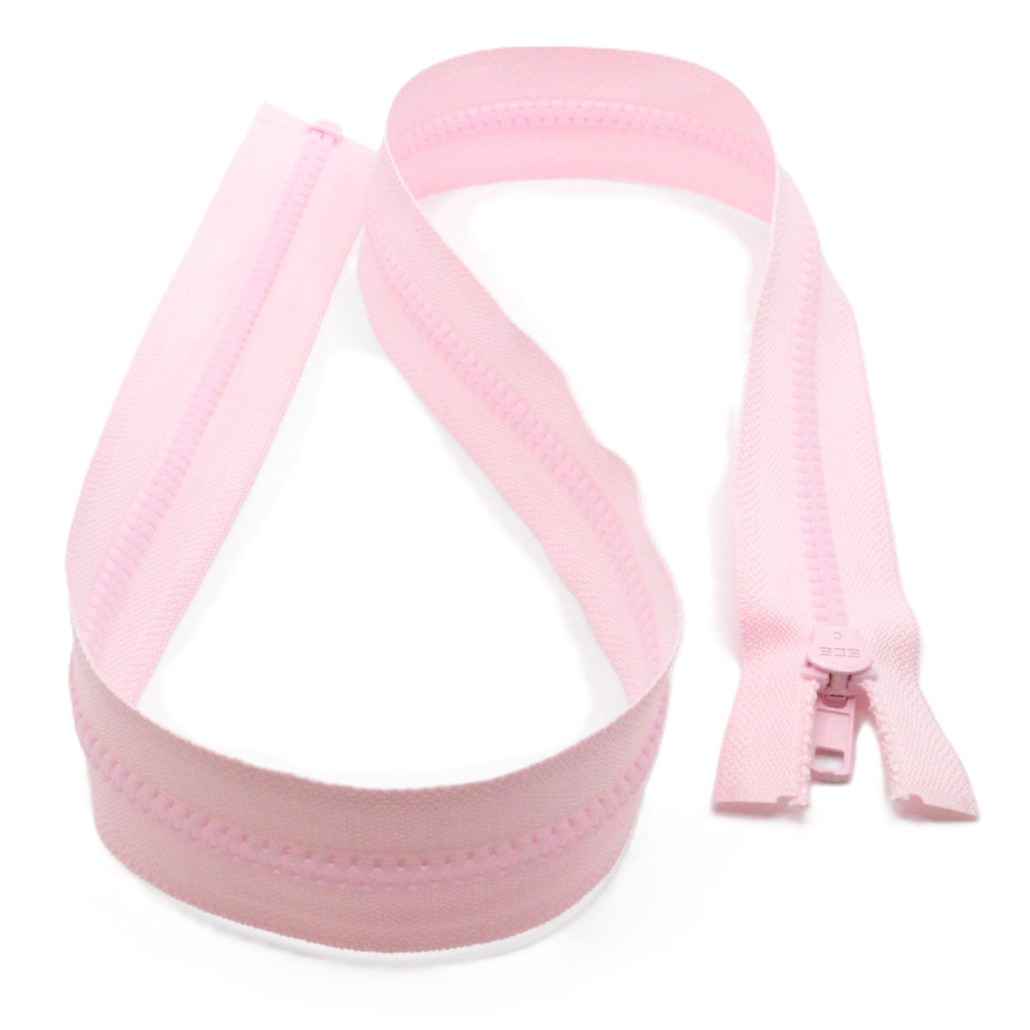 Fermeture éclair zip à glissière séparable injectée 80cm (maille 5 mm / N°5) - Rose