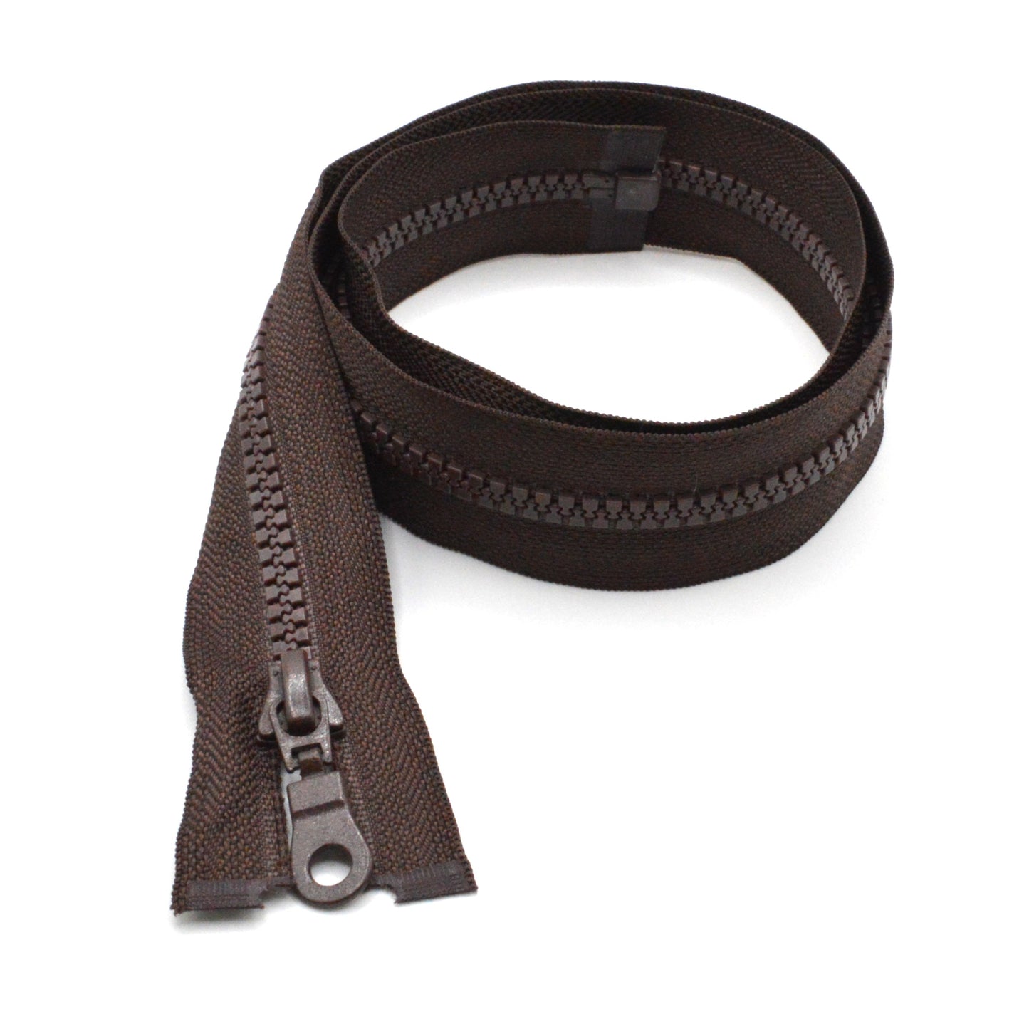 Fermeture éclair zip à glissière séparable injectée 80cm (maille 5 mm / N°5) - Marron Chocolat