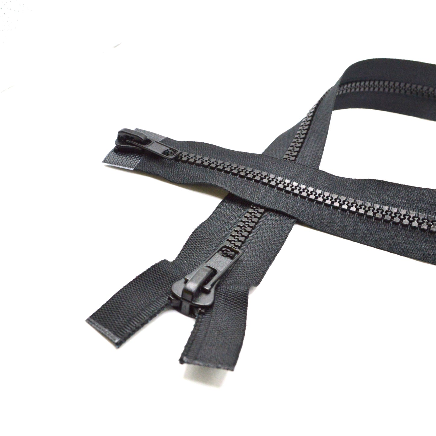 Fermeture éclair zip double curseur injectée 80 cm (maille 7 mm / N°7) - Noir