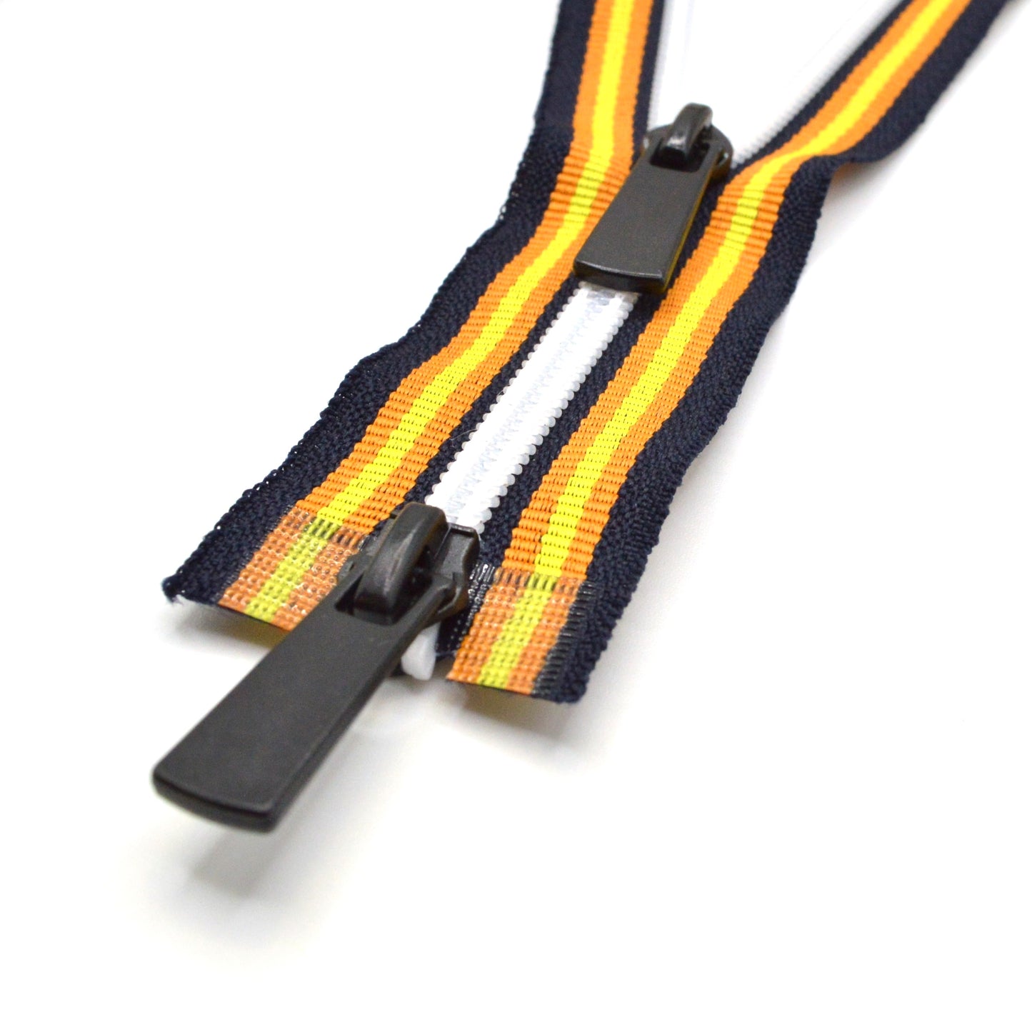 Fermeture type Kway double curseur (Longueur ajustable) 110 cm (maille 7 mm / N°7)