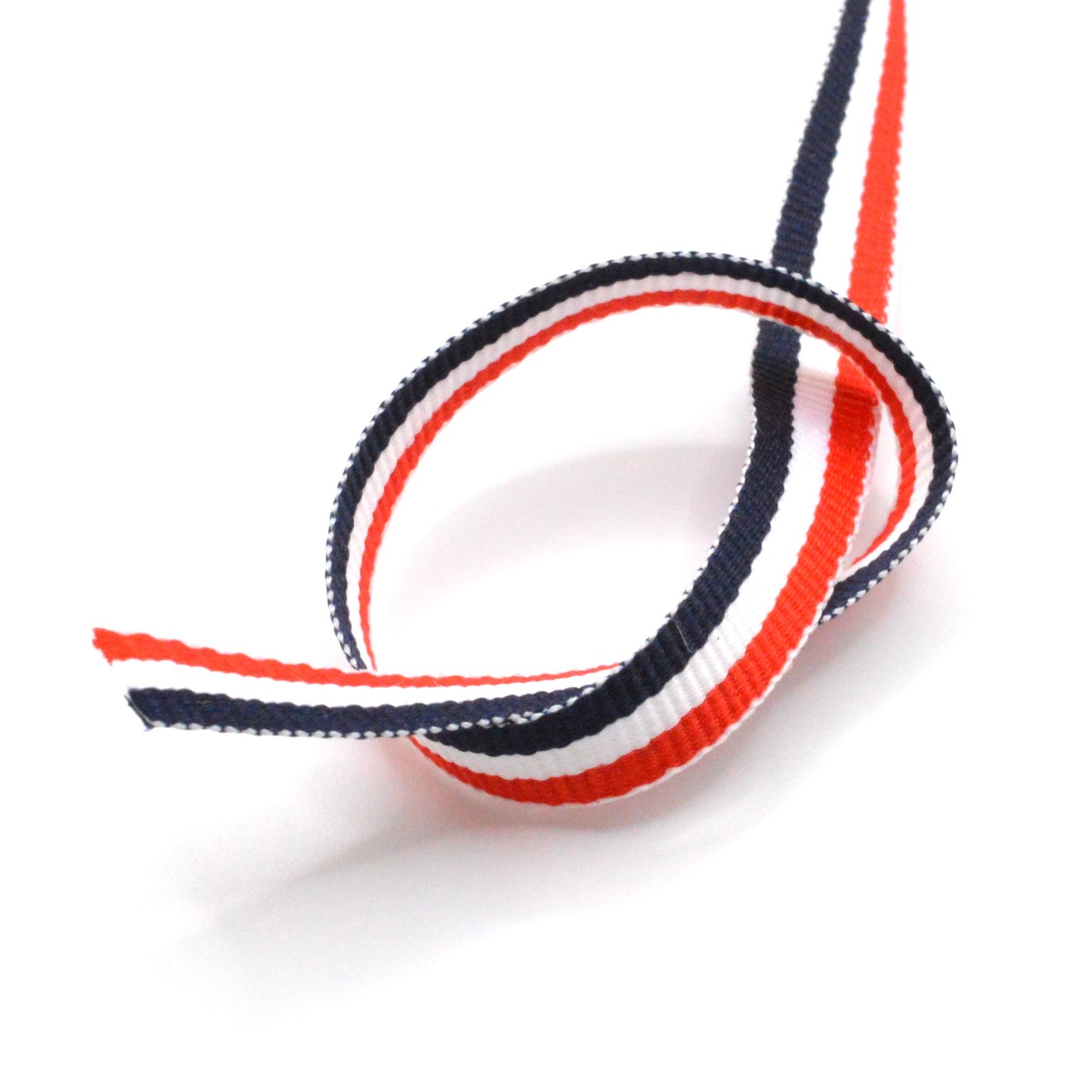 Ruban Au Mètre En Gros Grain Bleu Blanc Rouge 10 mm