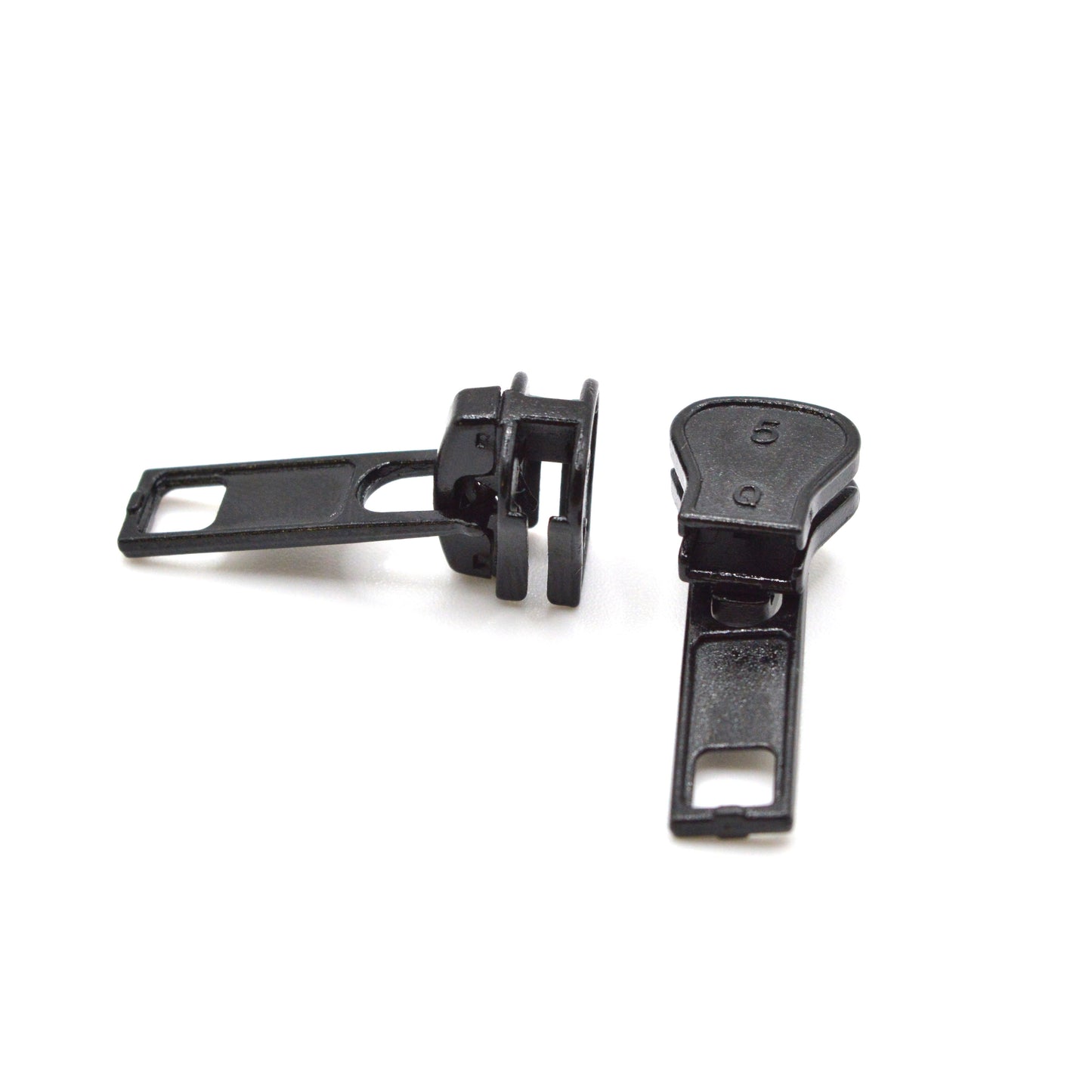 Lot de 2 Curseurs / Tirettes pour fermeture injectée (maille 5 mm) - Noir, Bleu, Blanc, Beige et Rouge