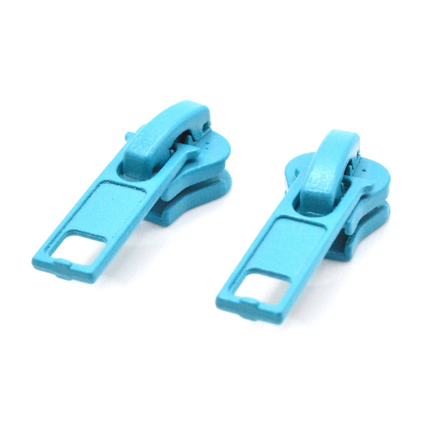 Lot de 2 Curseurs / Tirettes pour fermeture injectée (maille 5 mm) - Noir, Bleu, Blanc, Beige et Rouge