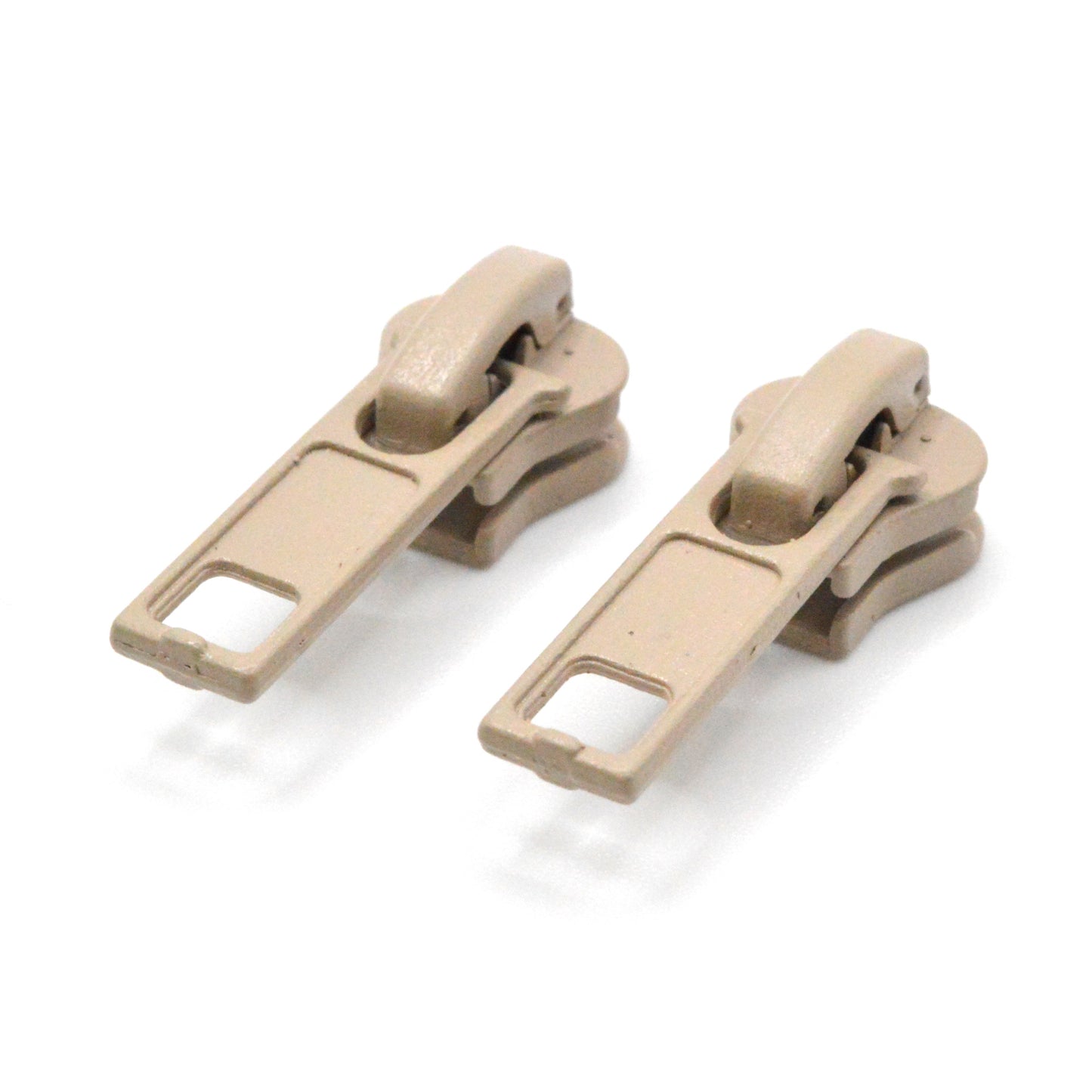 Lot de 2 Curseurs / Tirettes pour fermeture injectée (maille 5 mm) - Noir, Bleu, Blanc, Beige et Rouge