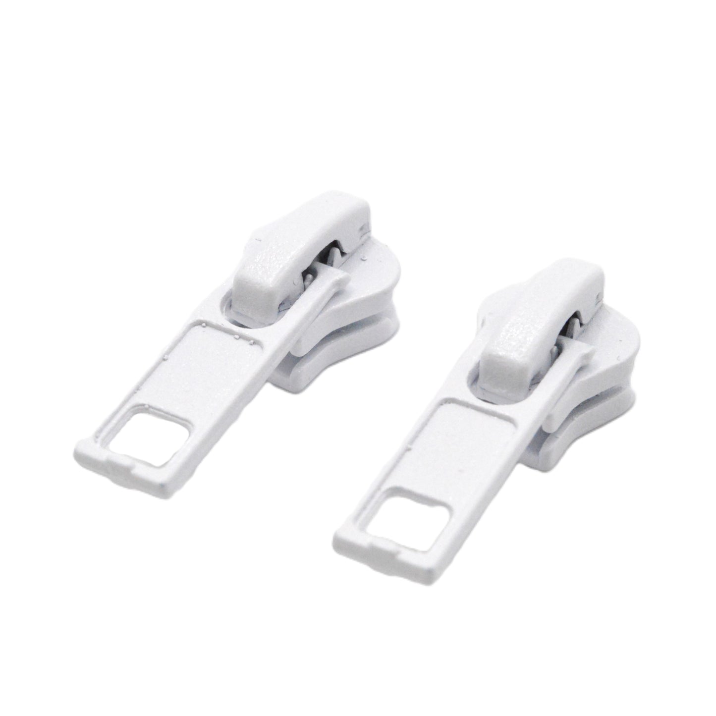 Lot de 2 Curseurs / Tirettes pour fermeture injectée (maille 5 mm) - Noir, Bleu, Blanc, Beige et Rouge