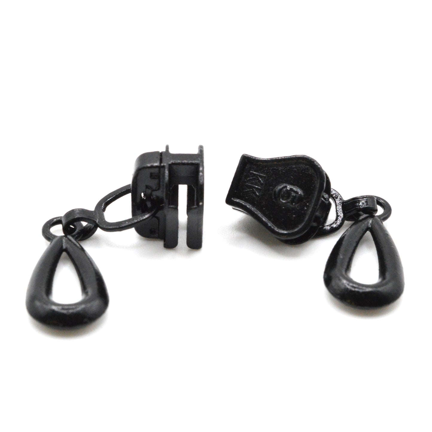 Lot de 2 Curseurs / Tirettes Décoratif pour fermeture injectée (maille 5 mm) - Noir, Rose, Or, Bronze, Argent Foncé et Clair