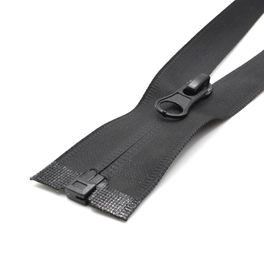 Fermeture étanche imperméable éclair zip à glissière séparable 80 cm (maille 5 mm / N°5) - Noir