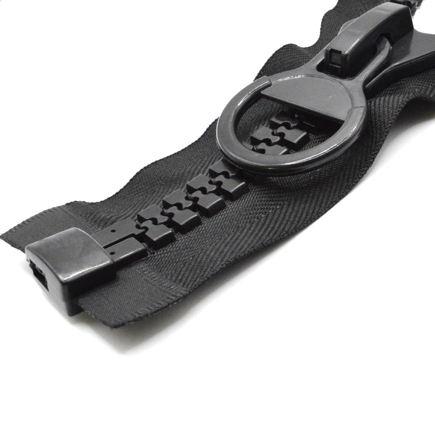 Fermeture éclair zip à glissière séparable injectée 90cm (grosse maille large 14 mm / N°20) - Noir