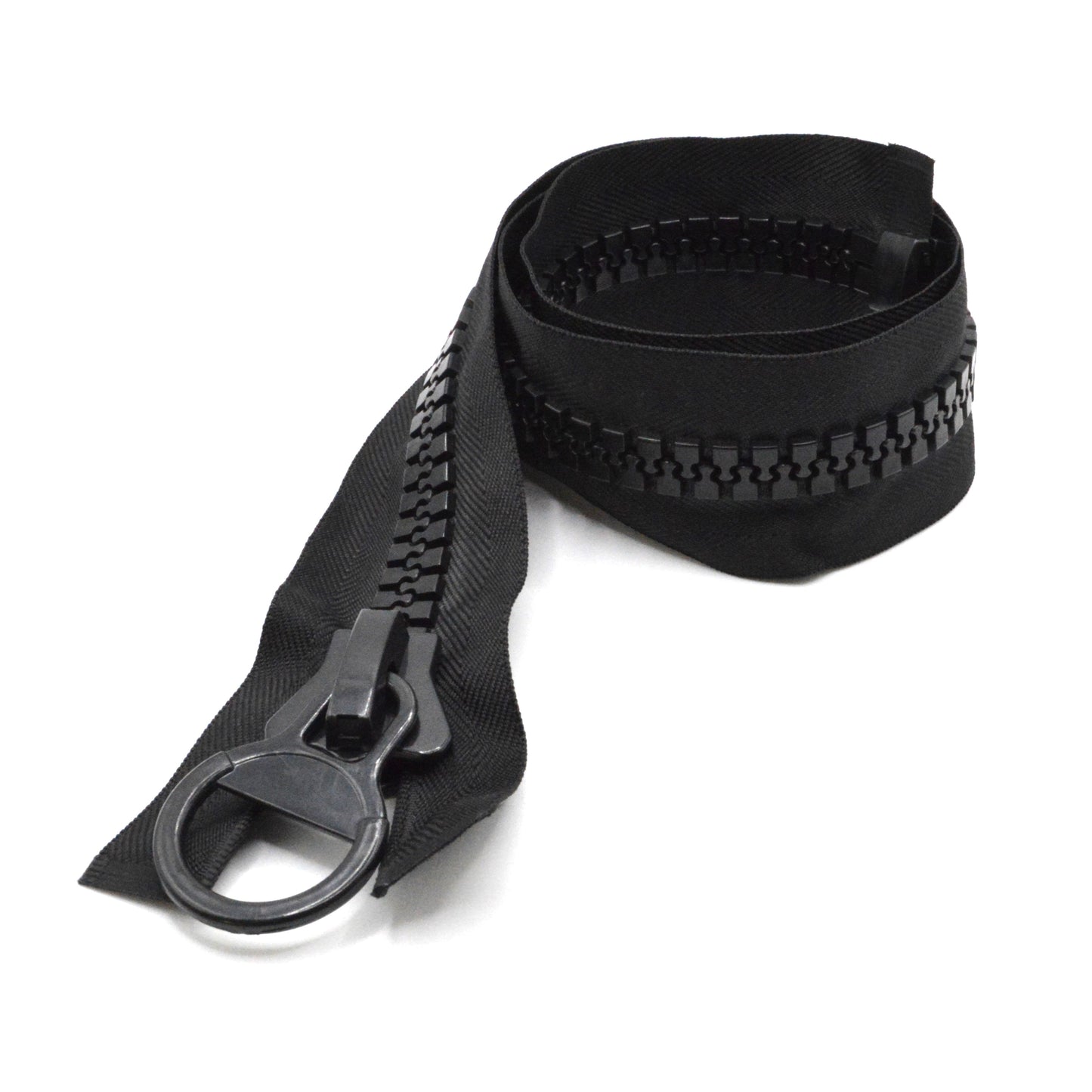 Fermeture éclair zip à glissière séparable injectée 90cm (grosse maille large 14 mm / N°20) - Noir