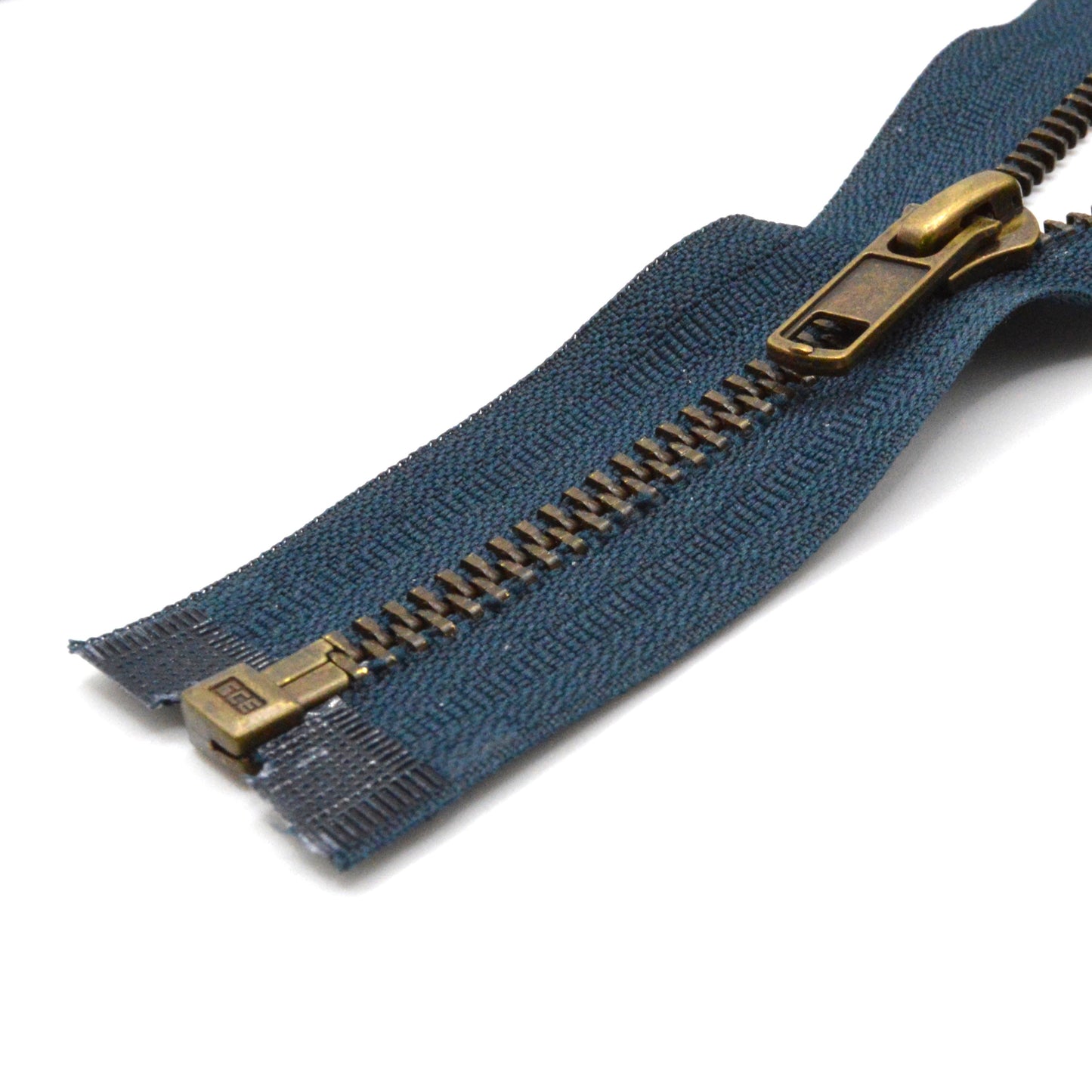 Fermeture éclair zip à glissière séparable métal 80 cm (maille 7 mm / N°7) - Bleu
