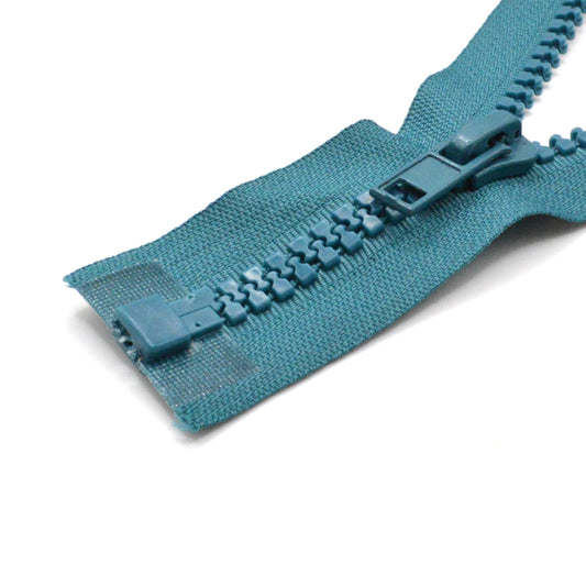 Fermeture éclair zip à glissière séparable injectée 80cm (maille 8 mm / N°8) - Bleu turquoise