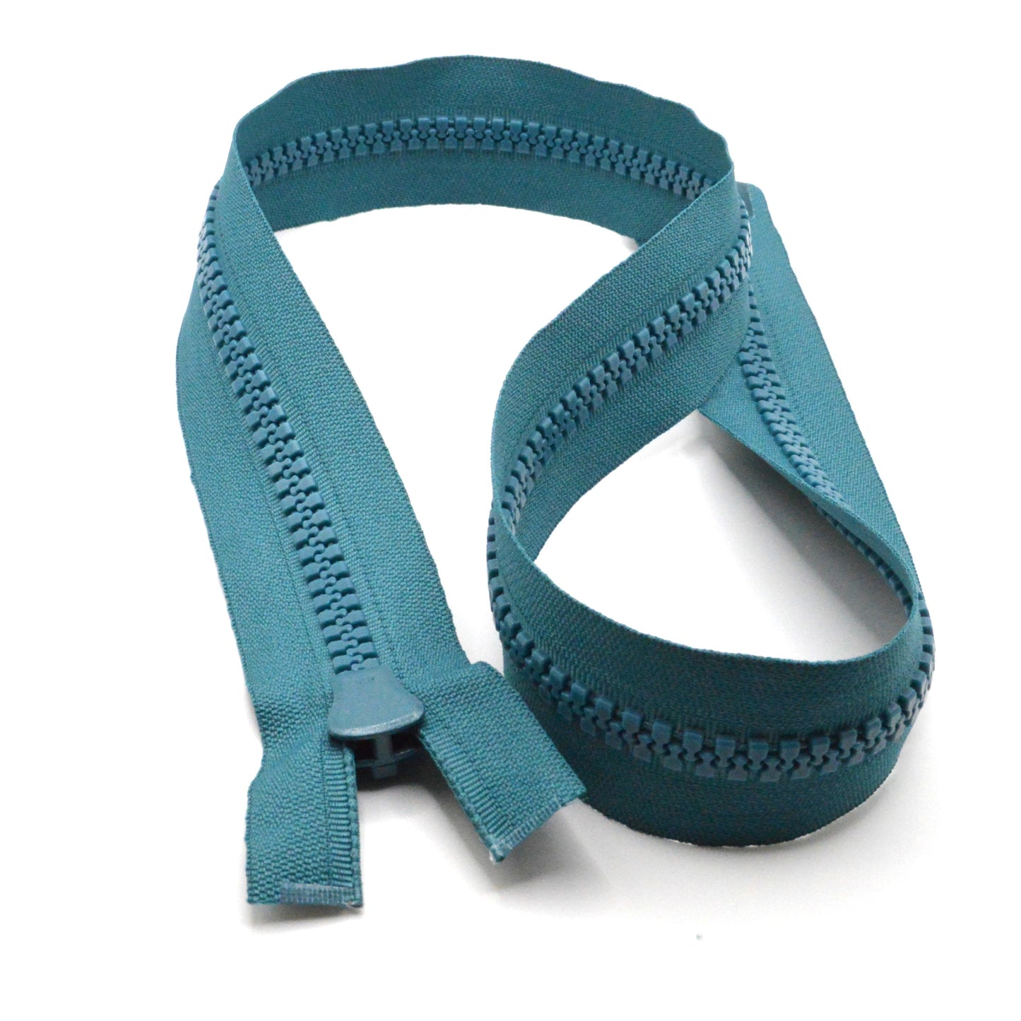 Fermeture éclair zip à glissière séparable injectée 80cm (maille 8 mm / N°8) - Bleu turquoise